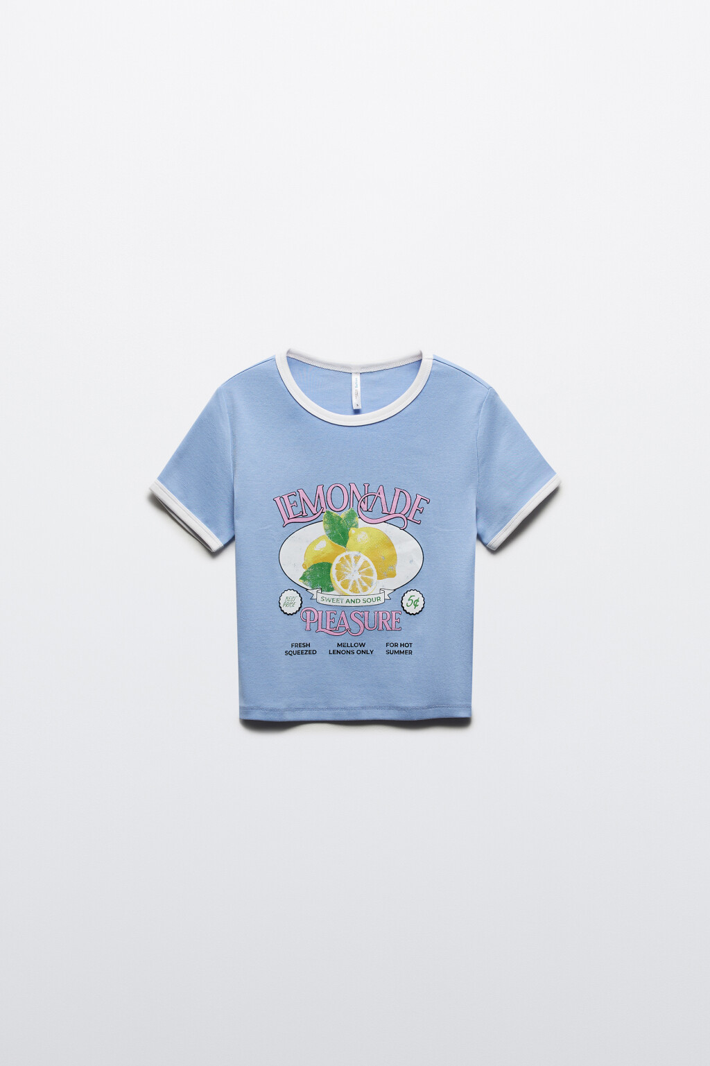 Футболка-топ хлопковая с принтом - цвет голубой - 7
