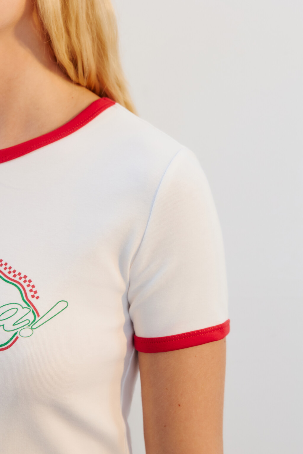 Футболка-топ хлопковая с принтом - цвет бежевый - 6