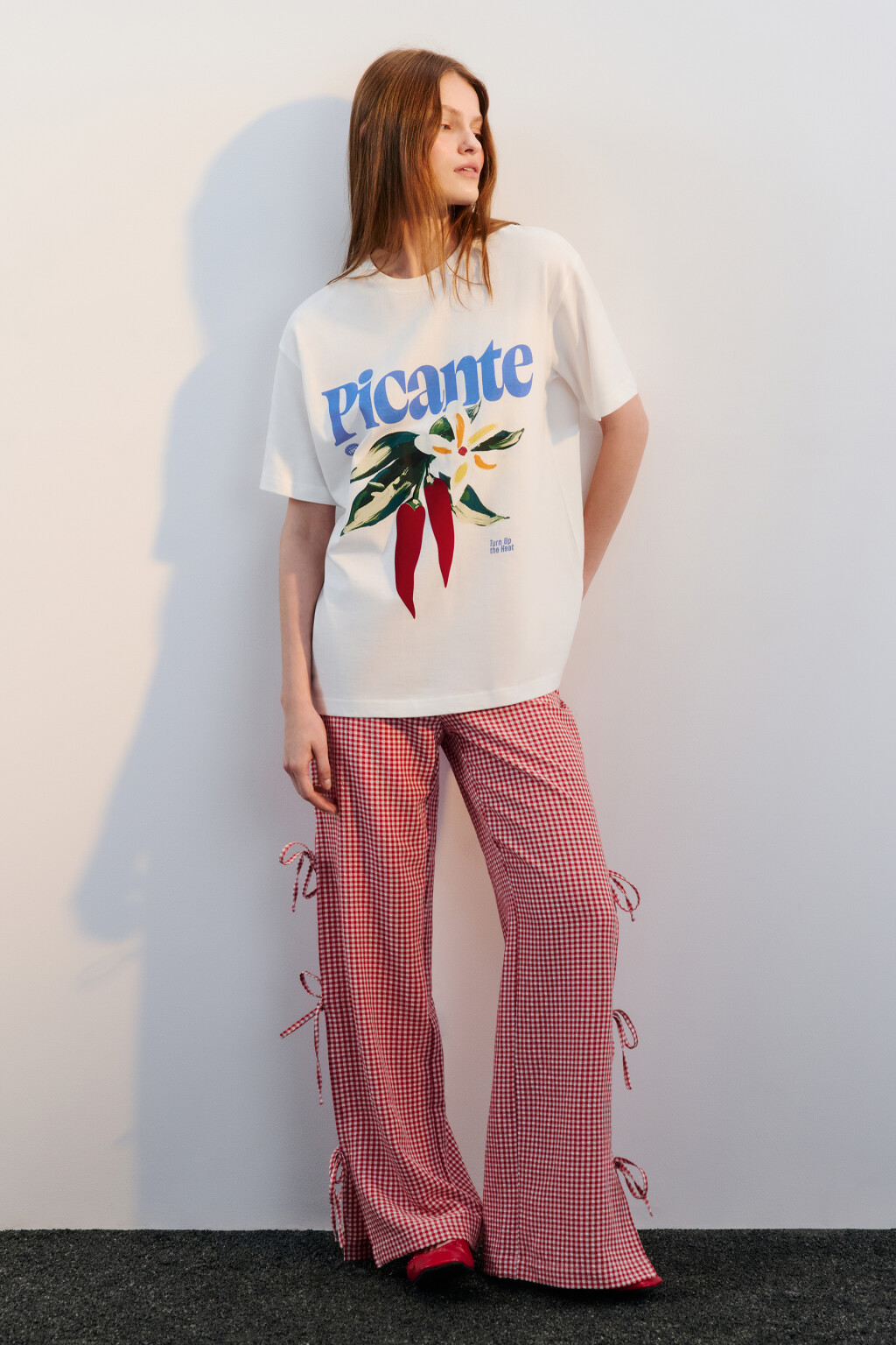 Футболка хлопковая с принтом - цвет белый - 4