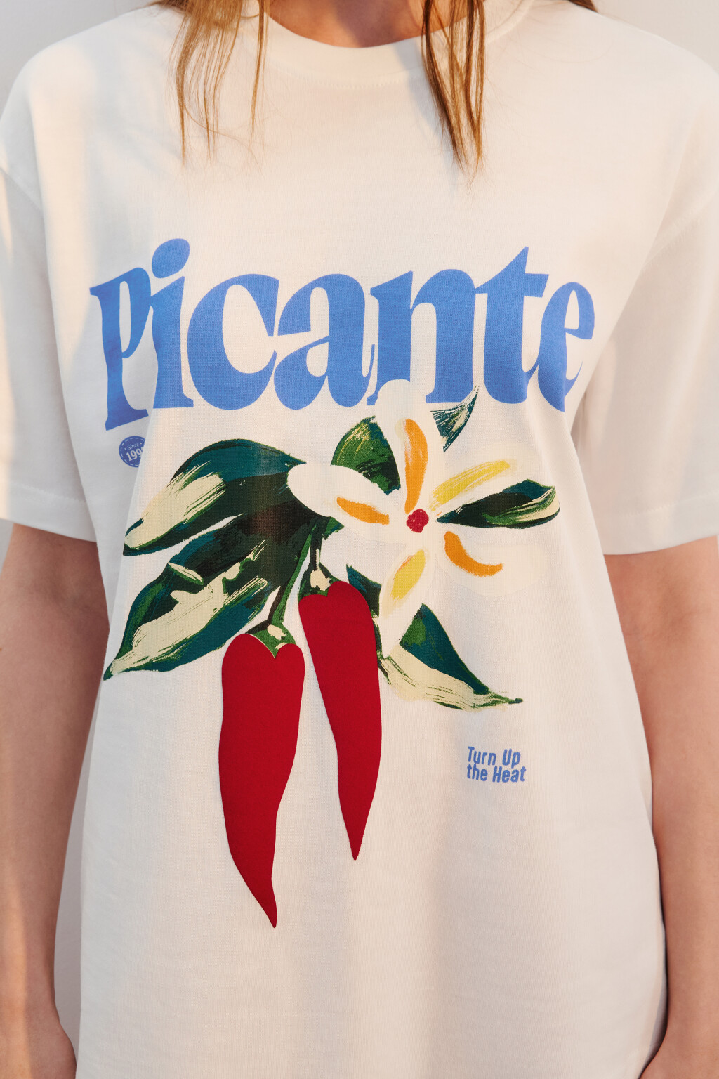 Футболка хлопковая с принтом - цвет белый - 5