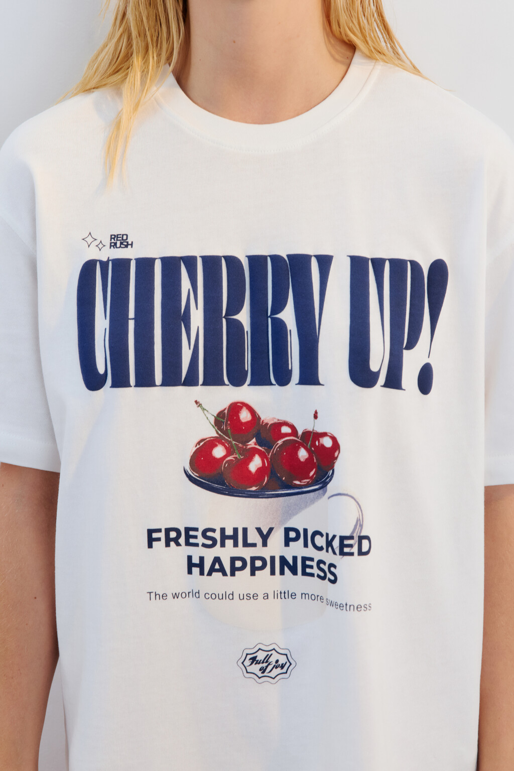 Футболка хлопковая с принтом - цвет белый - 6