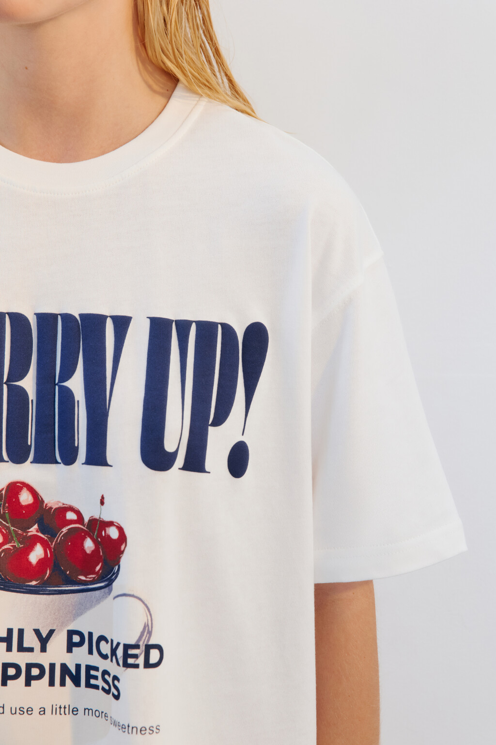 Футболка хлопковая с принтом - цвет белый - 7