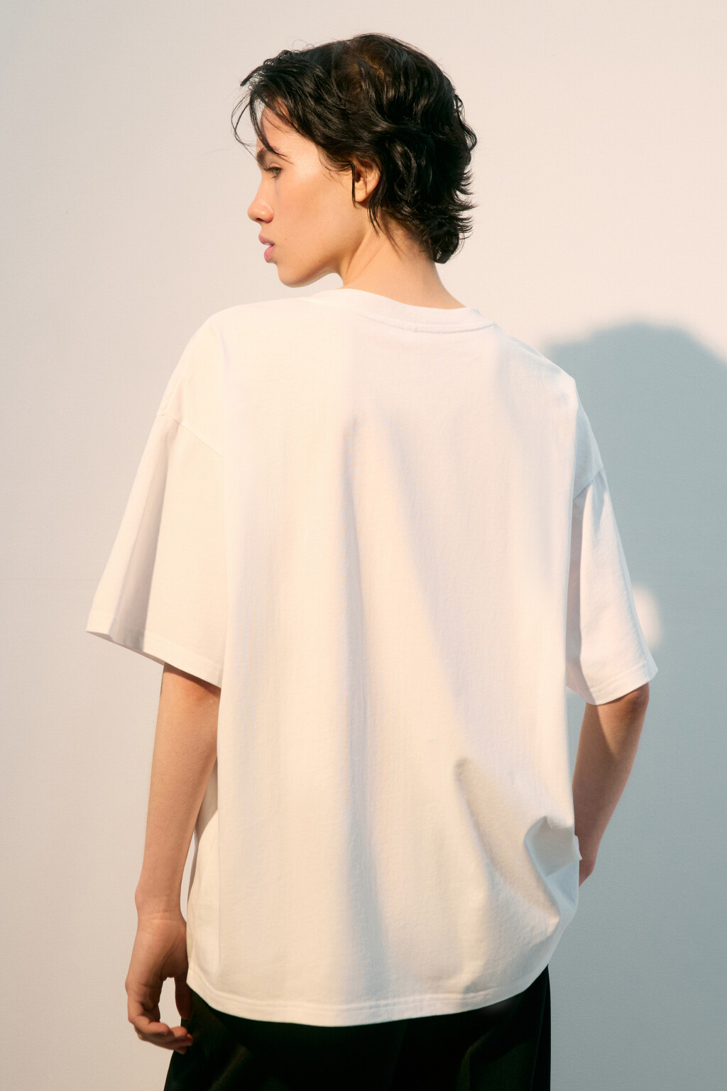 Футболка oversize с принтом в стиле гранж - цвет белый - 4