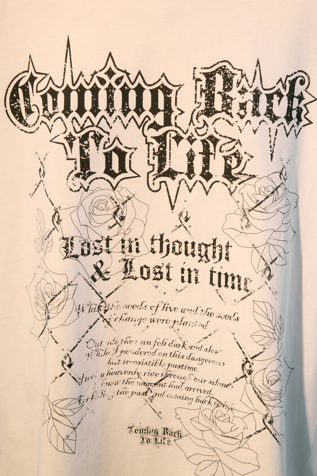 Футболка oversize с принтом в стиле гранж - цвет белый - 6