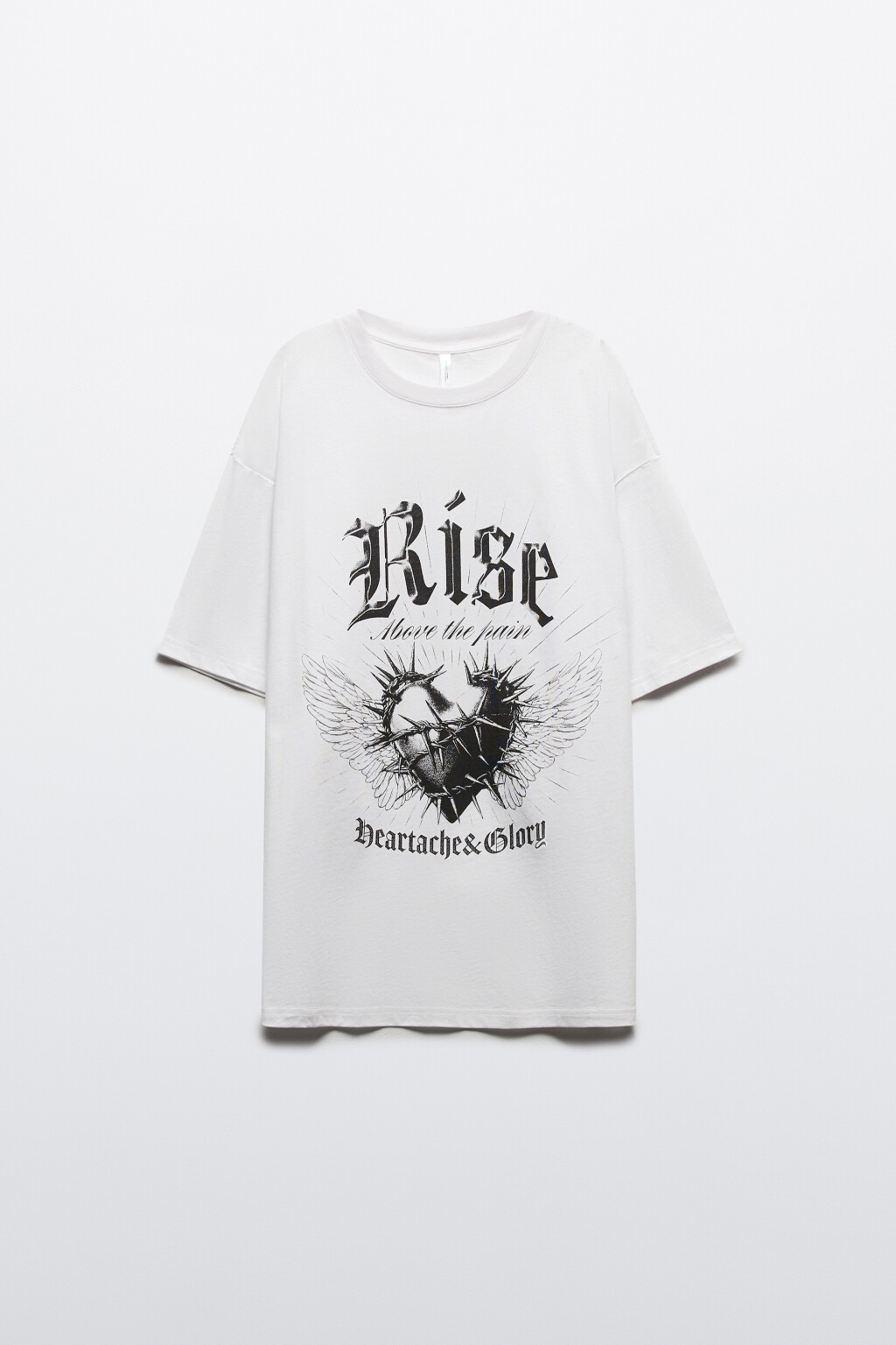 Футболка oversize с принтом в стиле гранж - цвет бежевый - 9