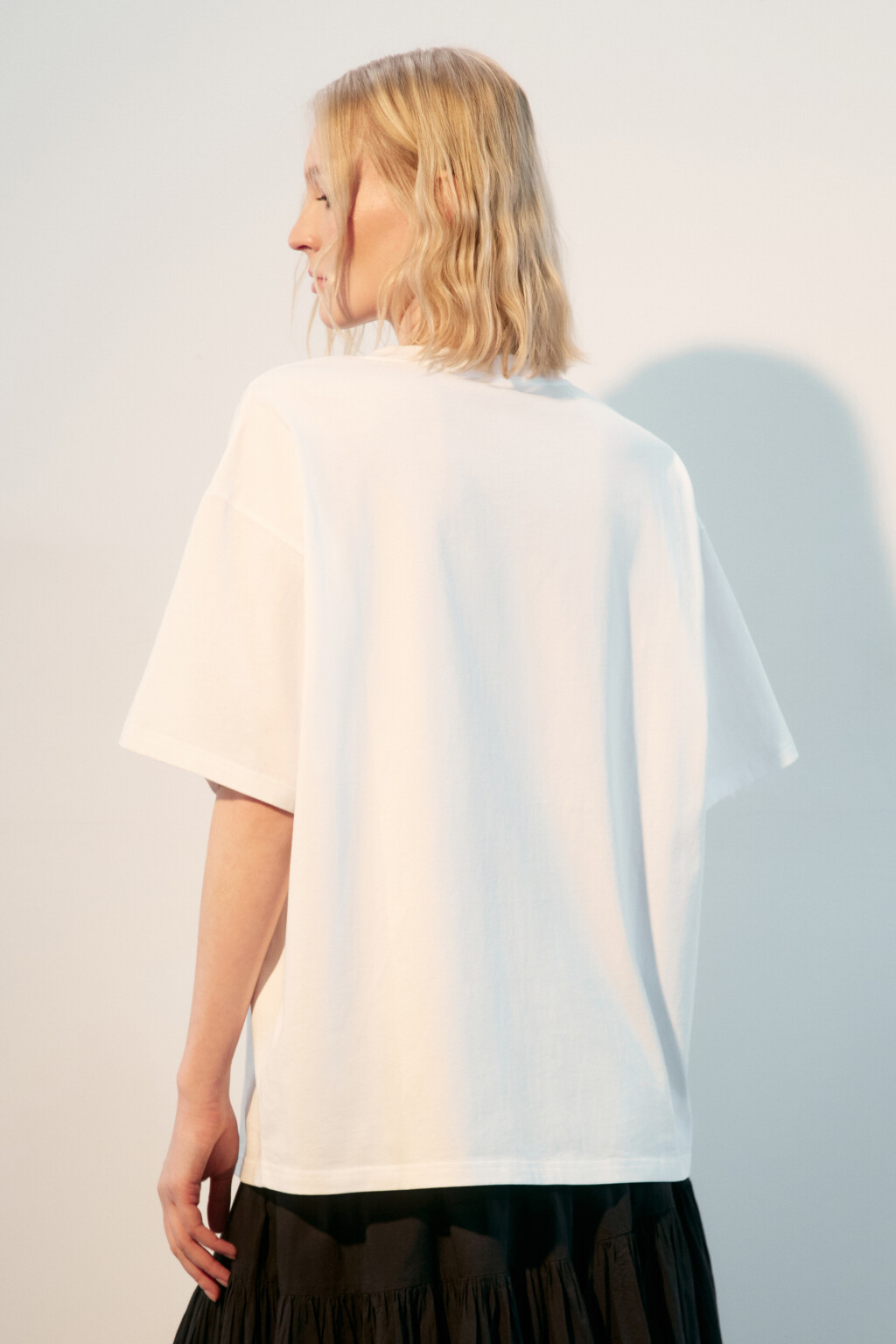 Футболка oversize с принтом в стиле гранж - цвет бежевый - 4