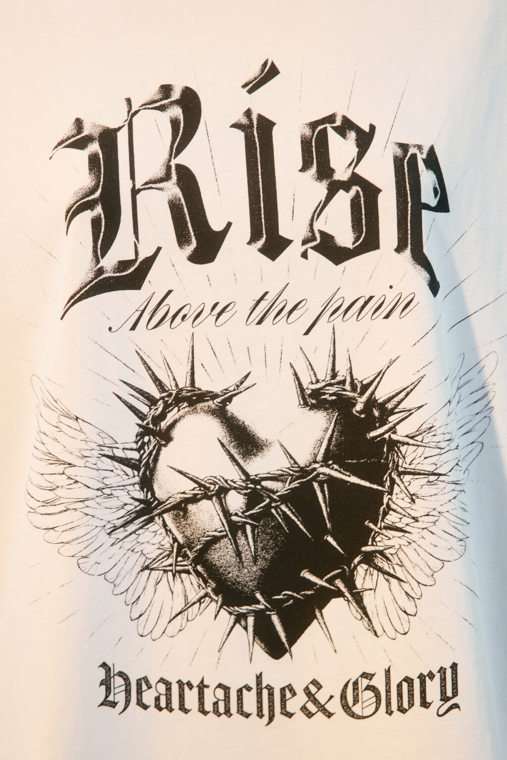 Футболка oversize с принтом в стиле гранж - цвет бежевый - 8