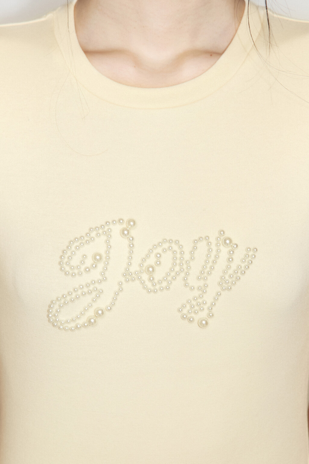 Футболка-топ хлопковая с принтом - цвет желтый - 5