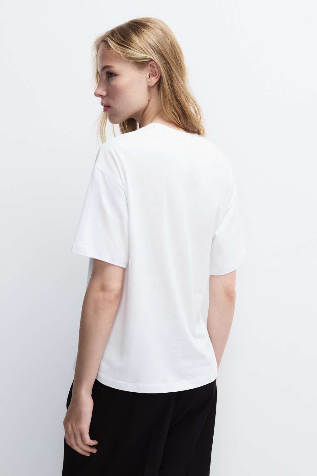 Футболка-топ с драпировкой и завязками - цвет белый - 3