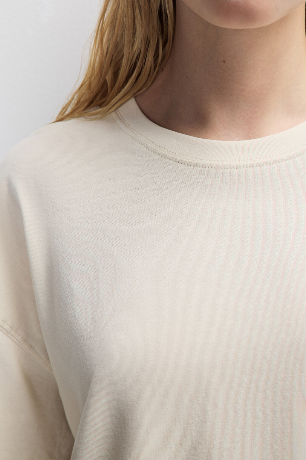 Футболка oversize с принтом-надписью - цвет бежевый - 7