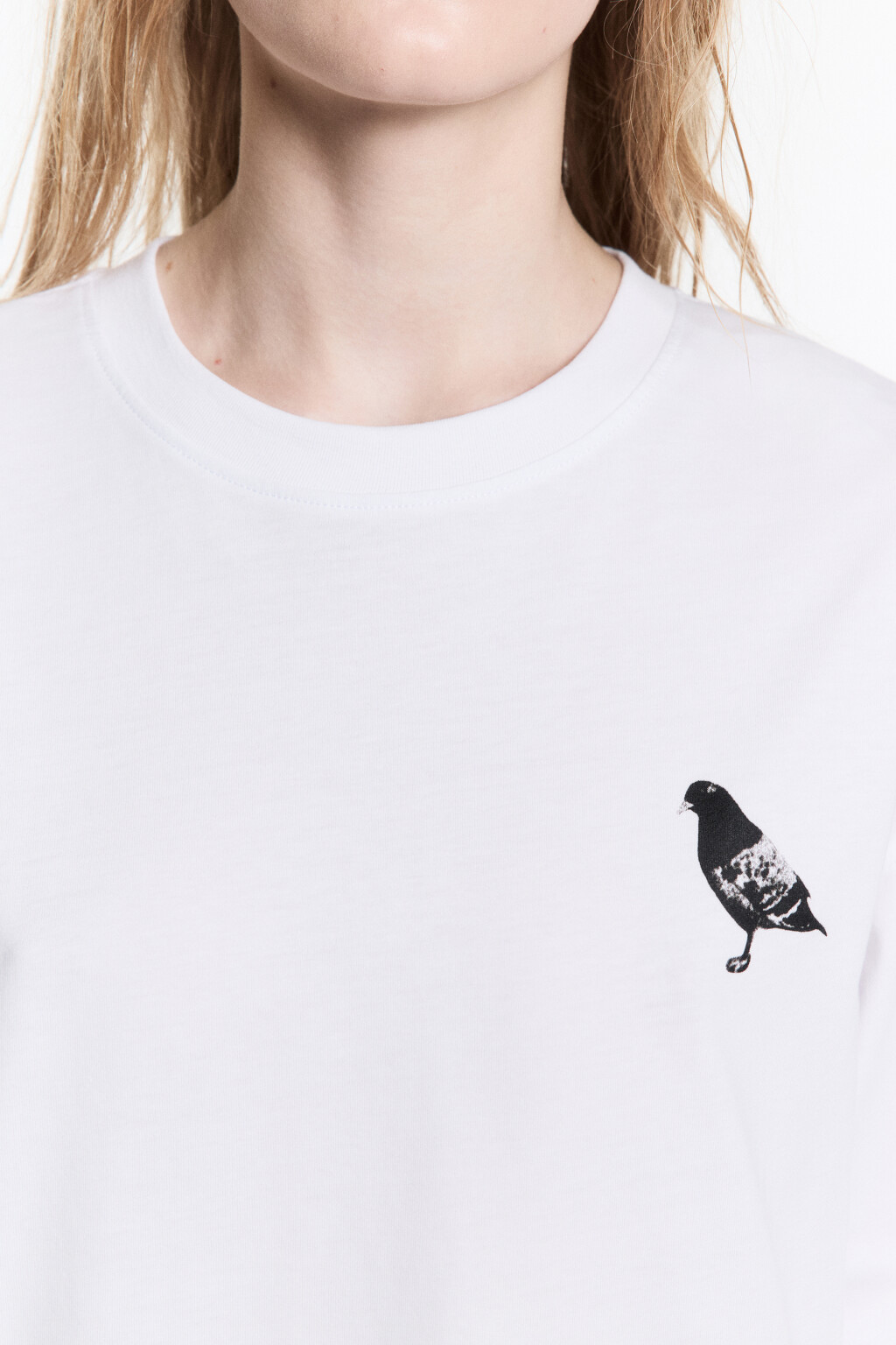 Футболка прямая хлопковая с принтом - цвет белый - 6