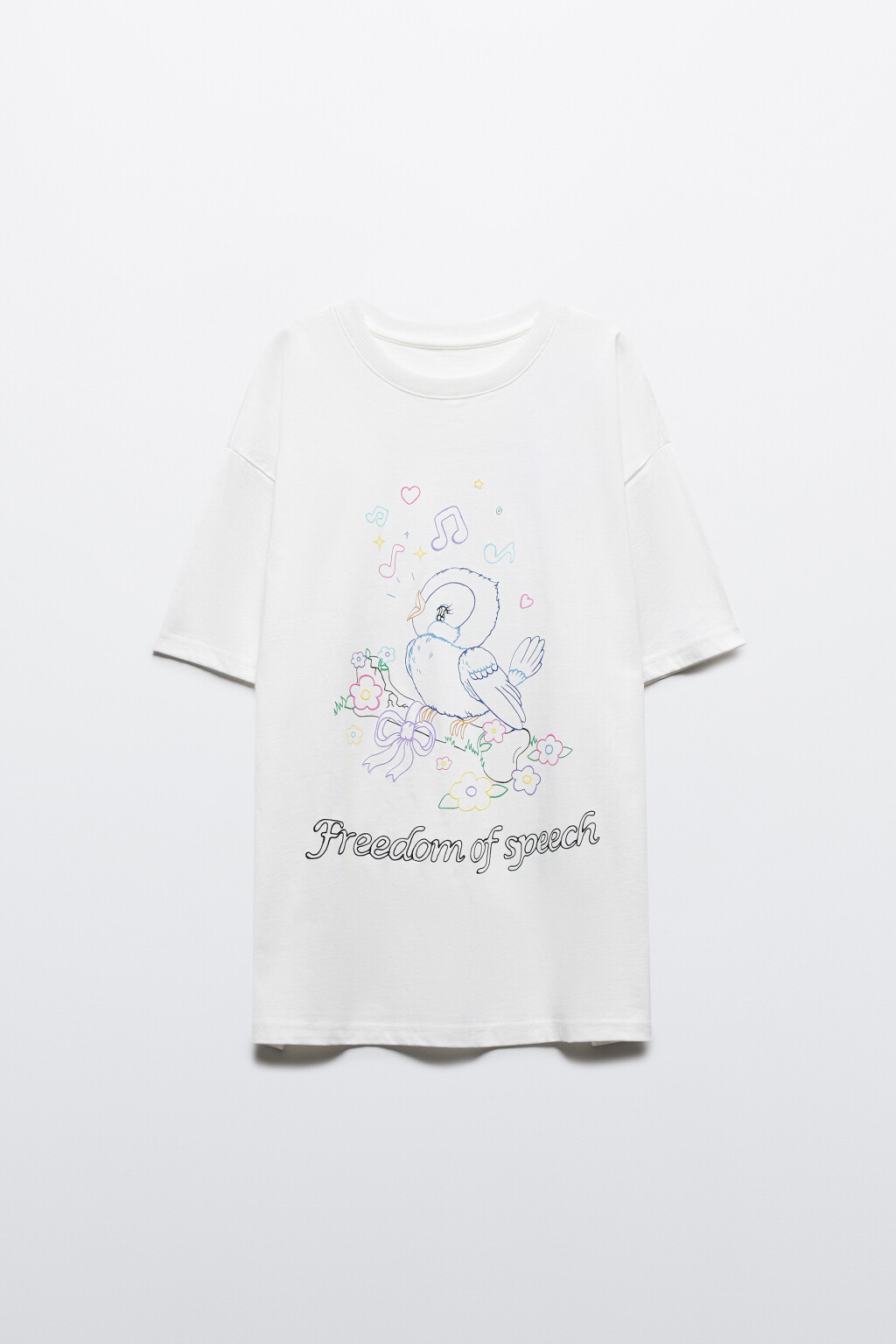 Футболка хлопковая с принтом - цвет белый - 10