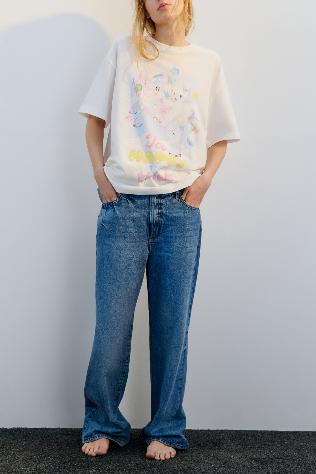 Футболка хлопковая с принтом - цвет мультиколор - 3