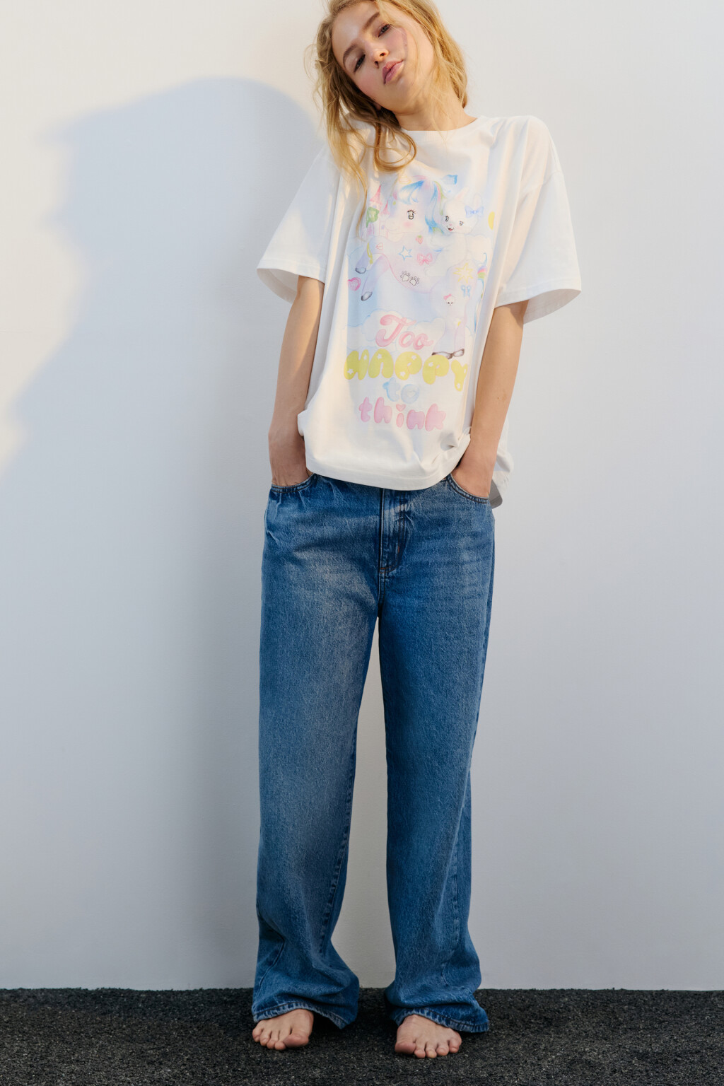 Футболка хлопковая с принтом - цвет мультиколор - 4