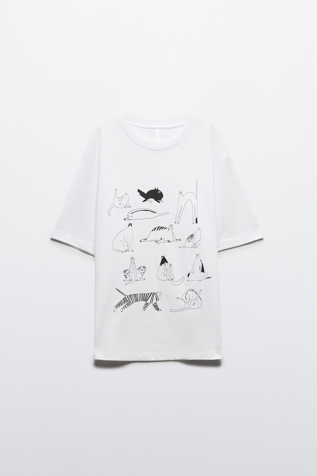 Футболка хлопковая с принтом - цвет белый - 7