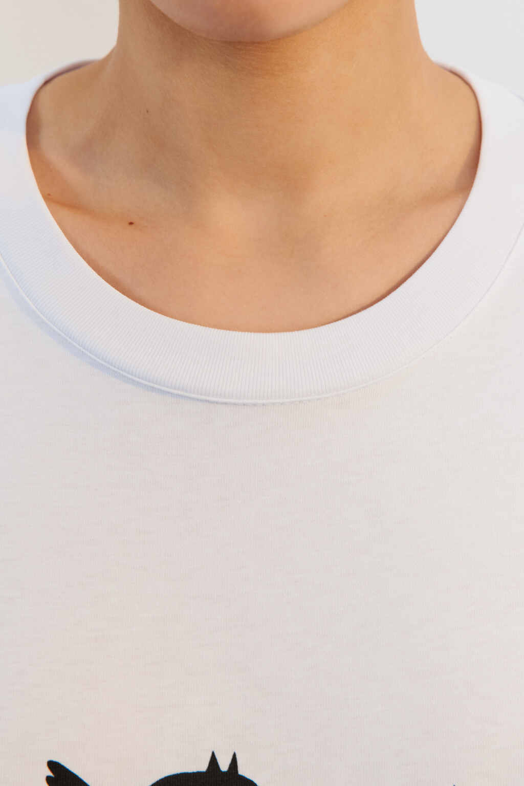 Футболка хлопковая с принтом - цвет белый - 5