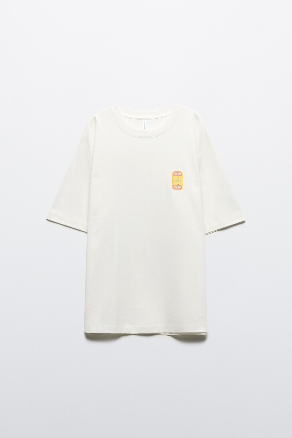 Футболка хлопковая с принтом - цвет бежевый - 7