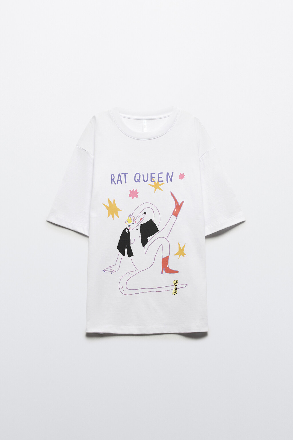 Футболка хлопковая с принтом - цвет белый - 8