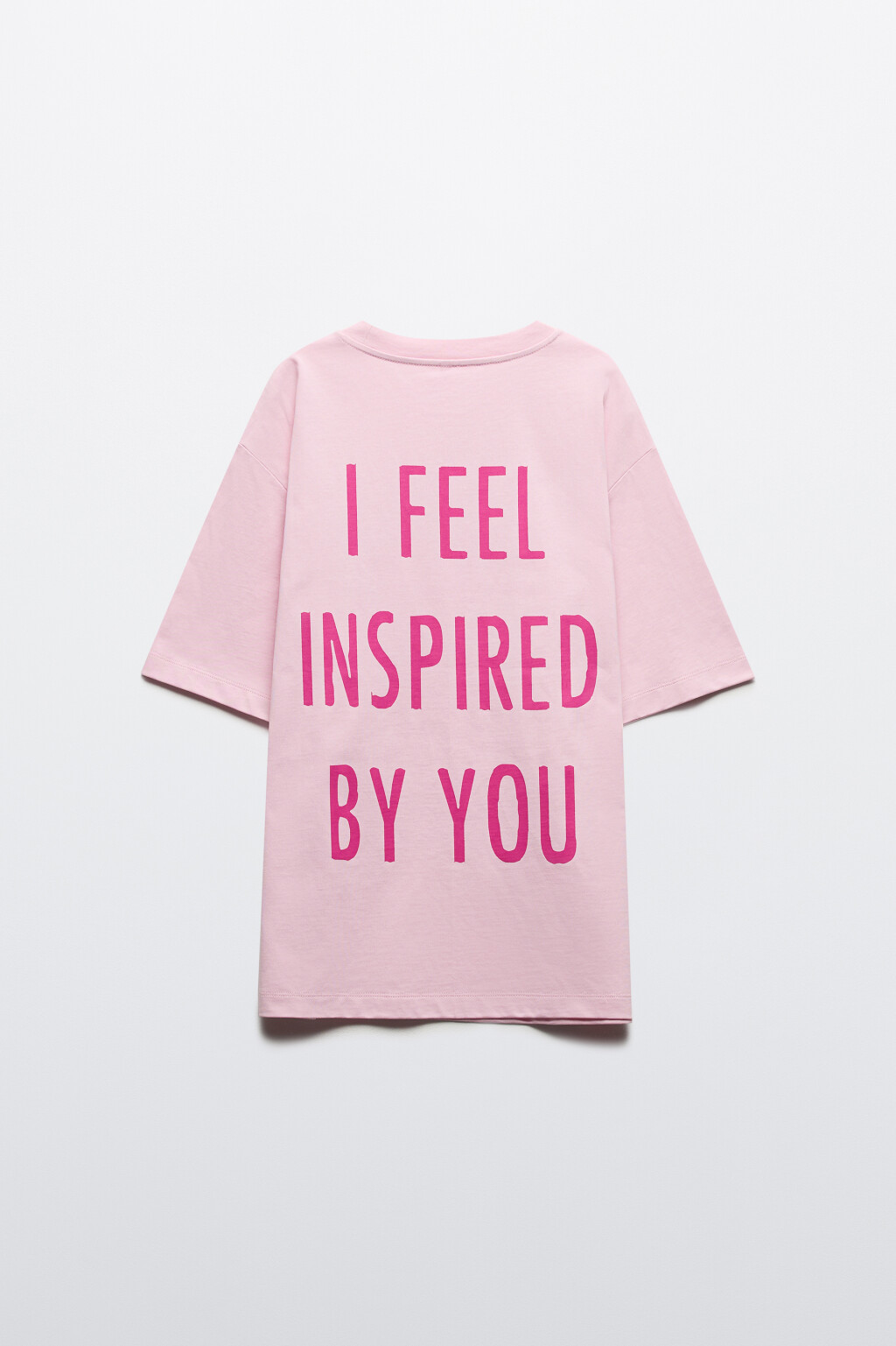 Футболка хлопковая с принтом - цвет розовый - 8