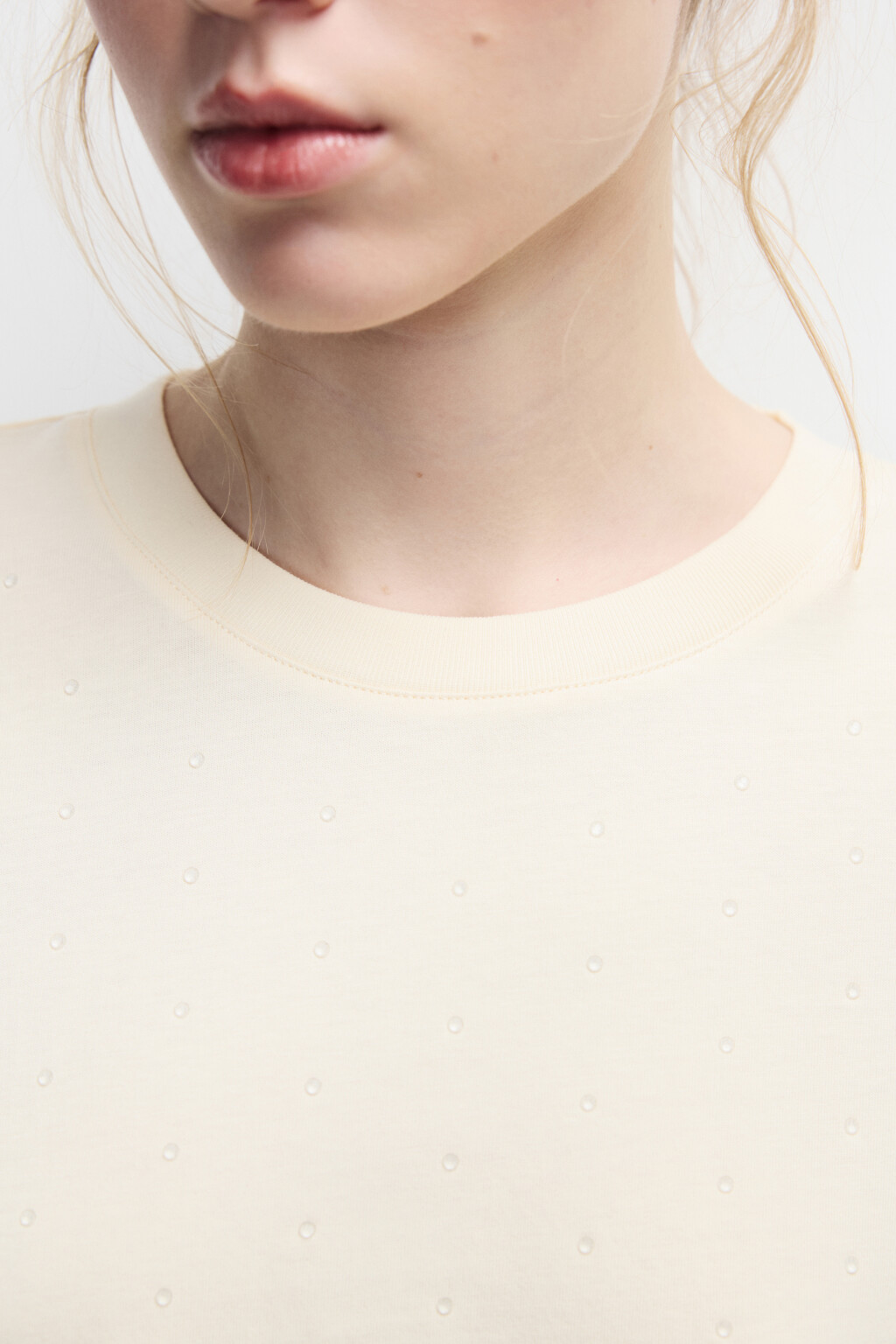 Футболка хлопковая с прозрачными каплями - цвет желтый - 5