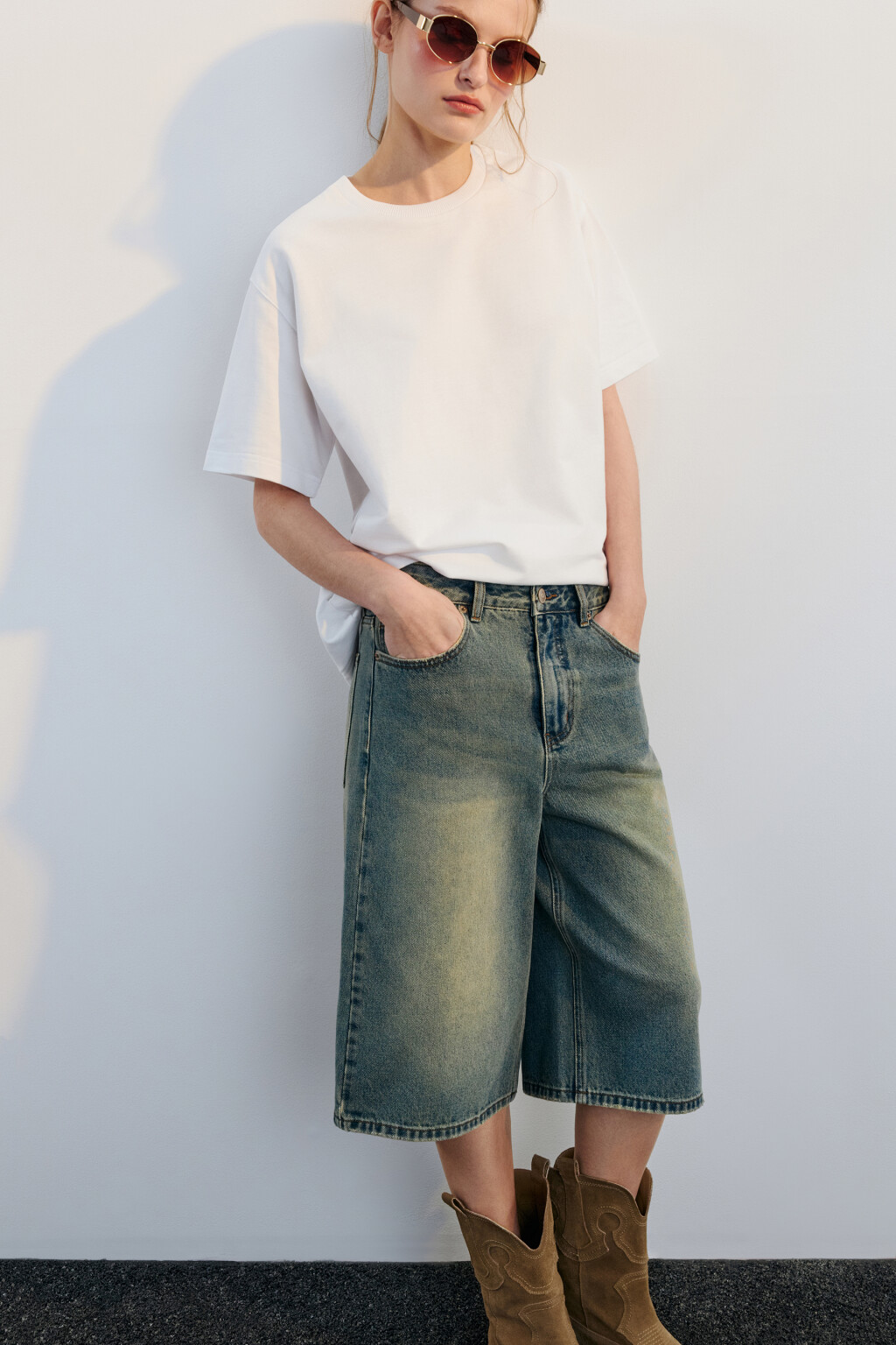 Футболка из плотного трикотажа - цвет белый - 2