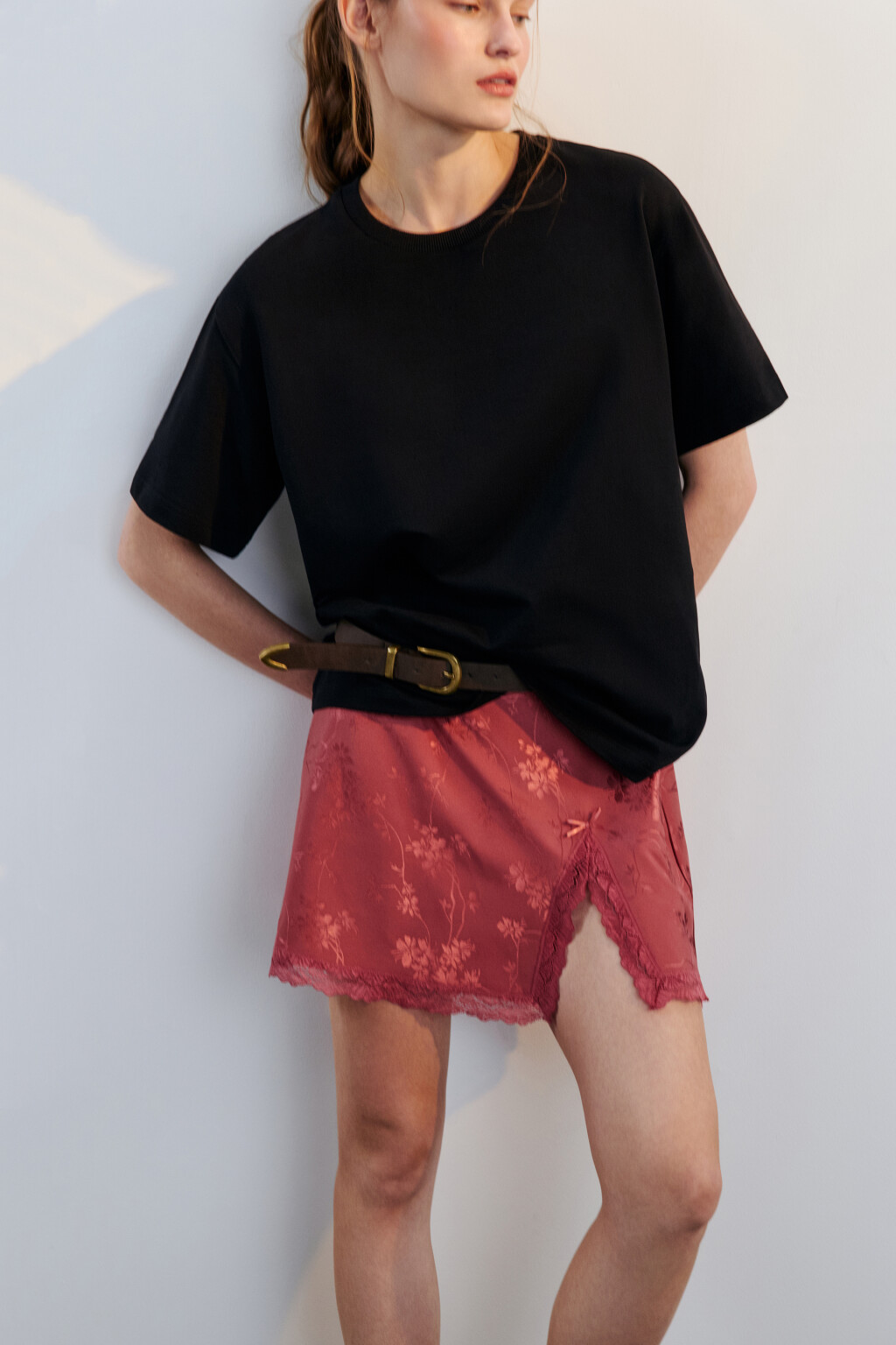 Футболка из плотного трикотажа - цвет черный - 1