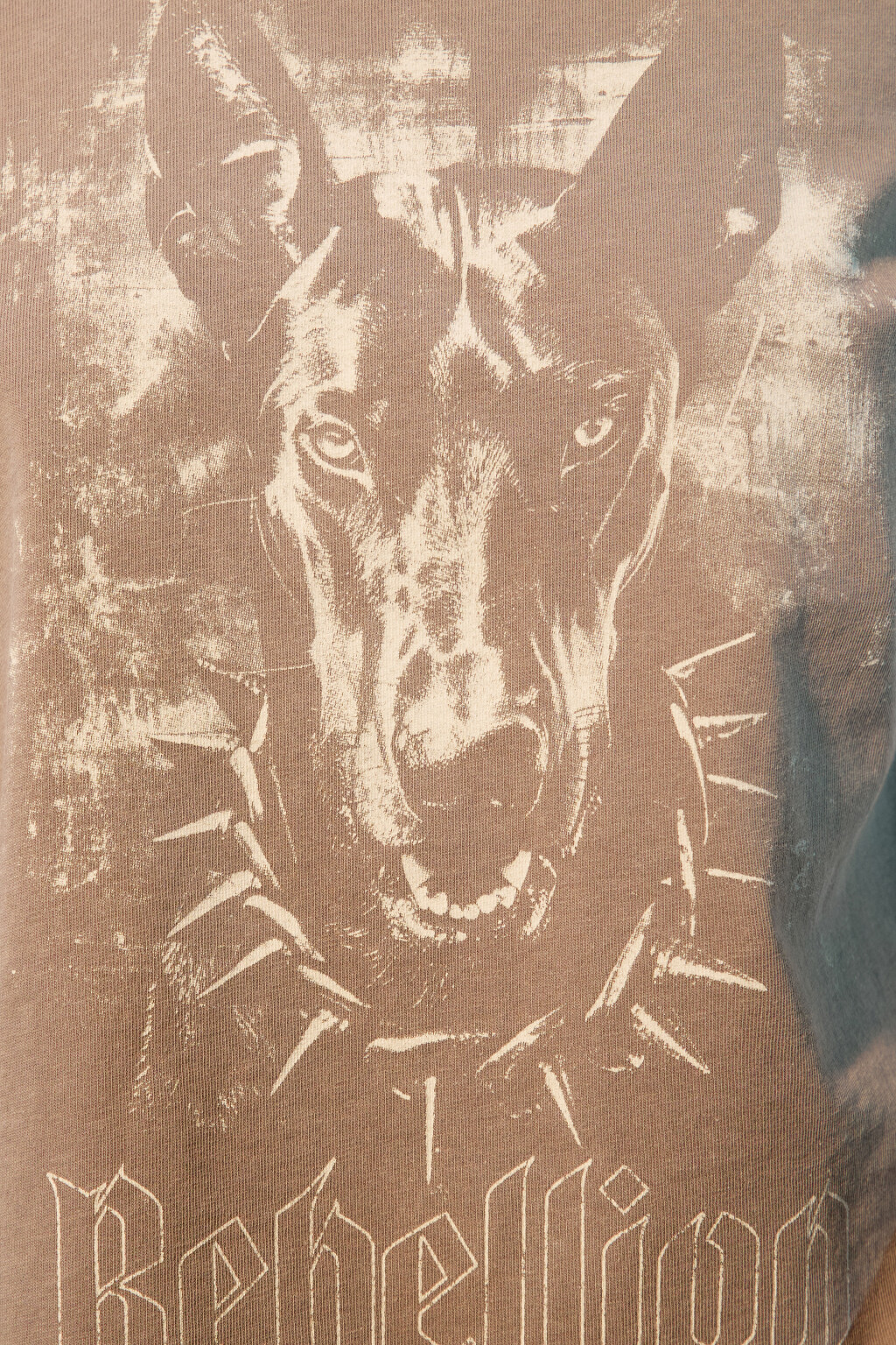 Футболка с вареным эффектом и принтом - цвет серый - 5