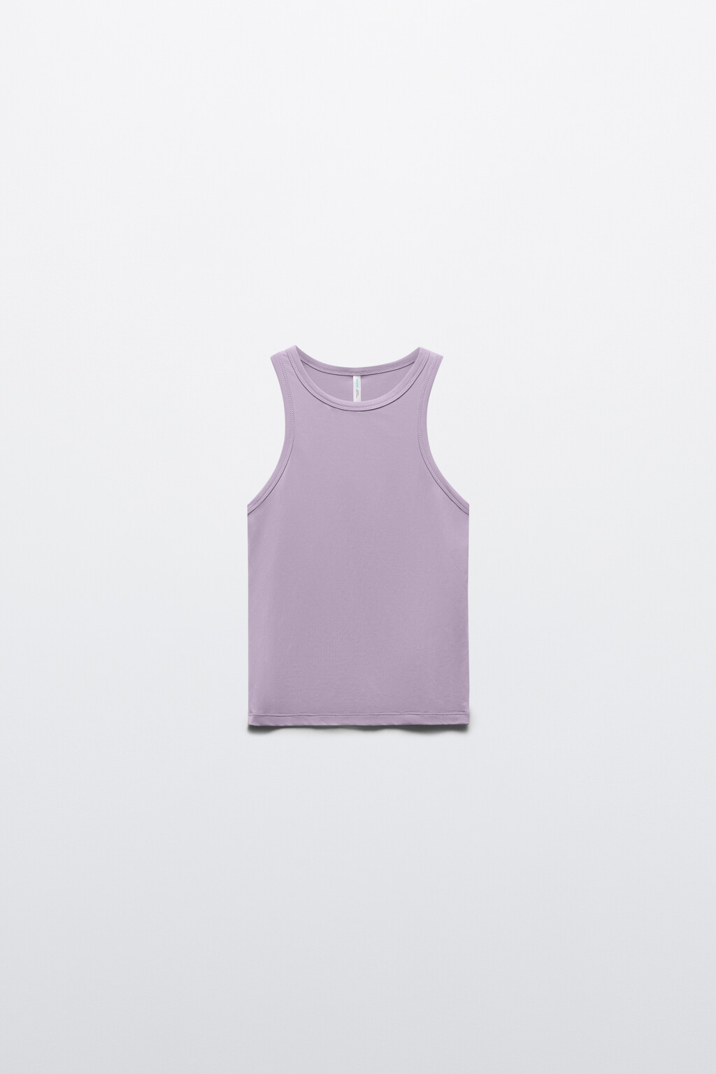 Майка гладкая облегающая на широких бретелях - цвет сиреневый - 7