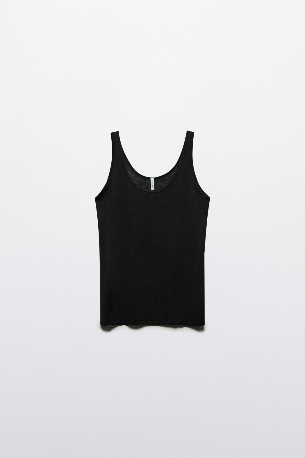 Майка трикотажная на узких бретелях - цвет черный - 8