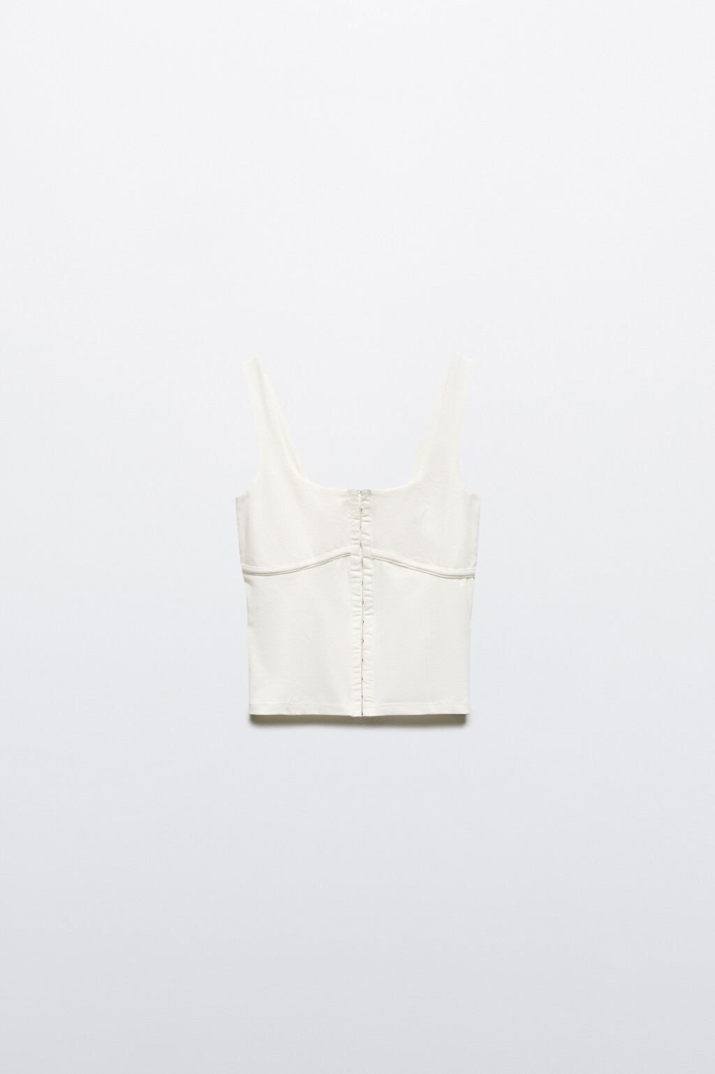 Топ-корсет на широких бретелях - цвет белый - 8