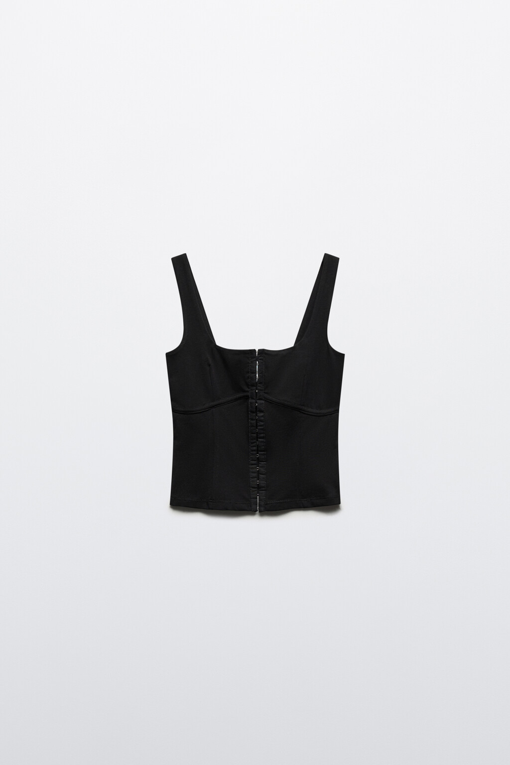 Топ-корсет на широких бретелях - цвет черный - 7