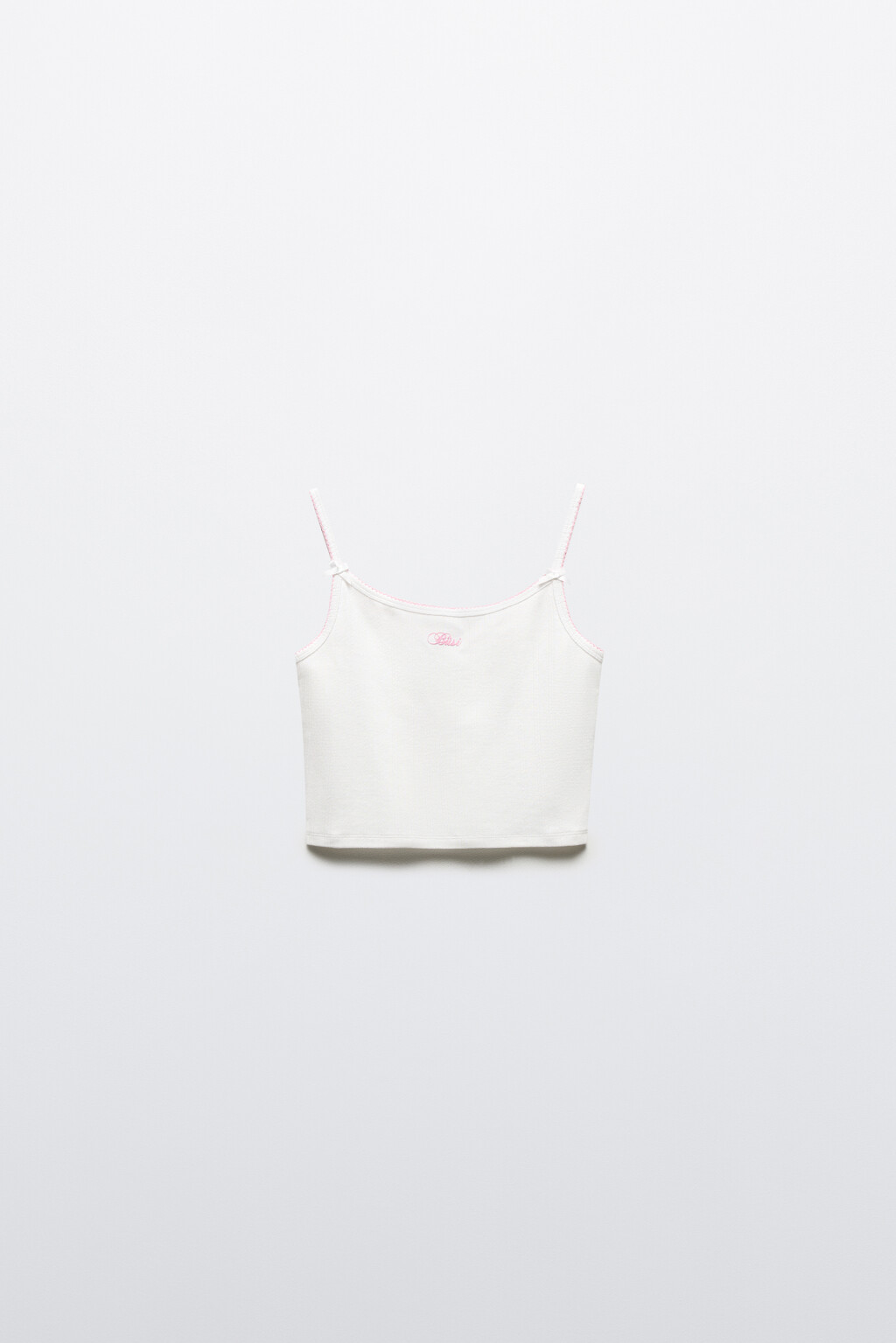 Майка в рубчик с бантиком - цвет белый - 9