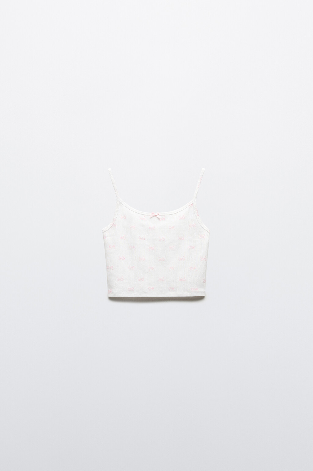 Майка в рубчик с бантиком - цвет белый - 9