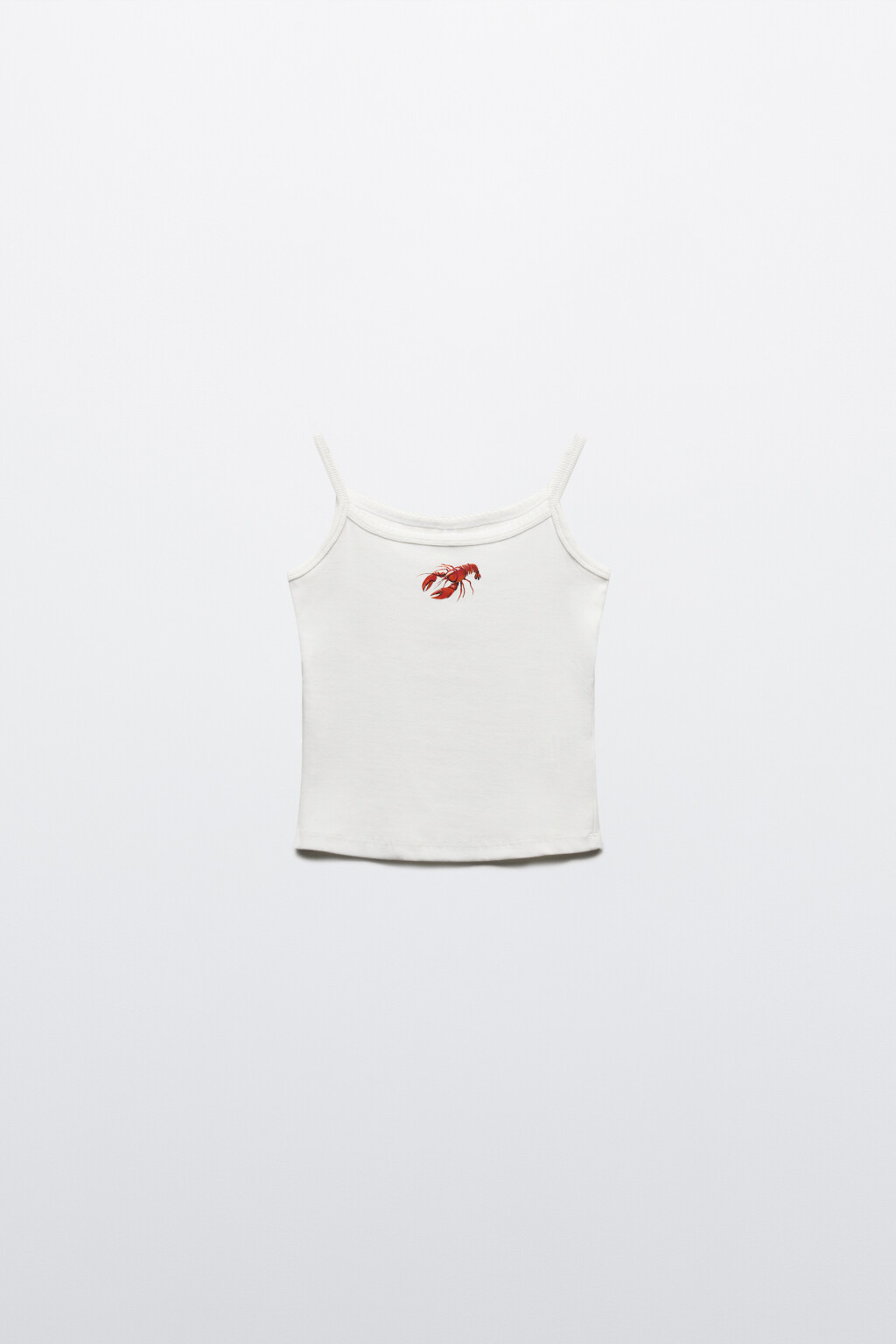 Майка на бретельках с принтом - цвет белый - 7