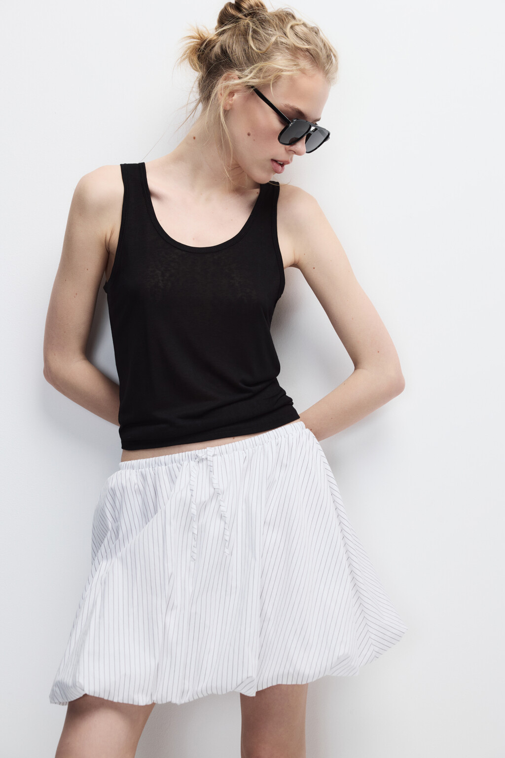 Майка свободная из вискозы - цвет черный - 1