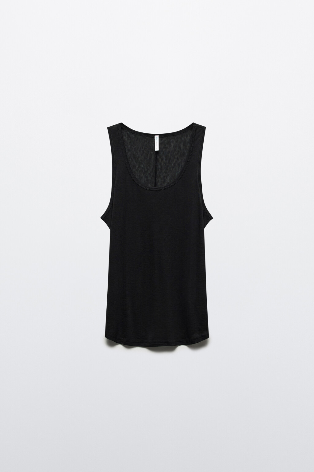 Майка свободная из вискозы - цвет черный - 7