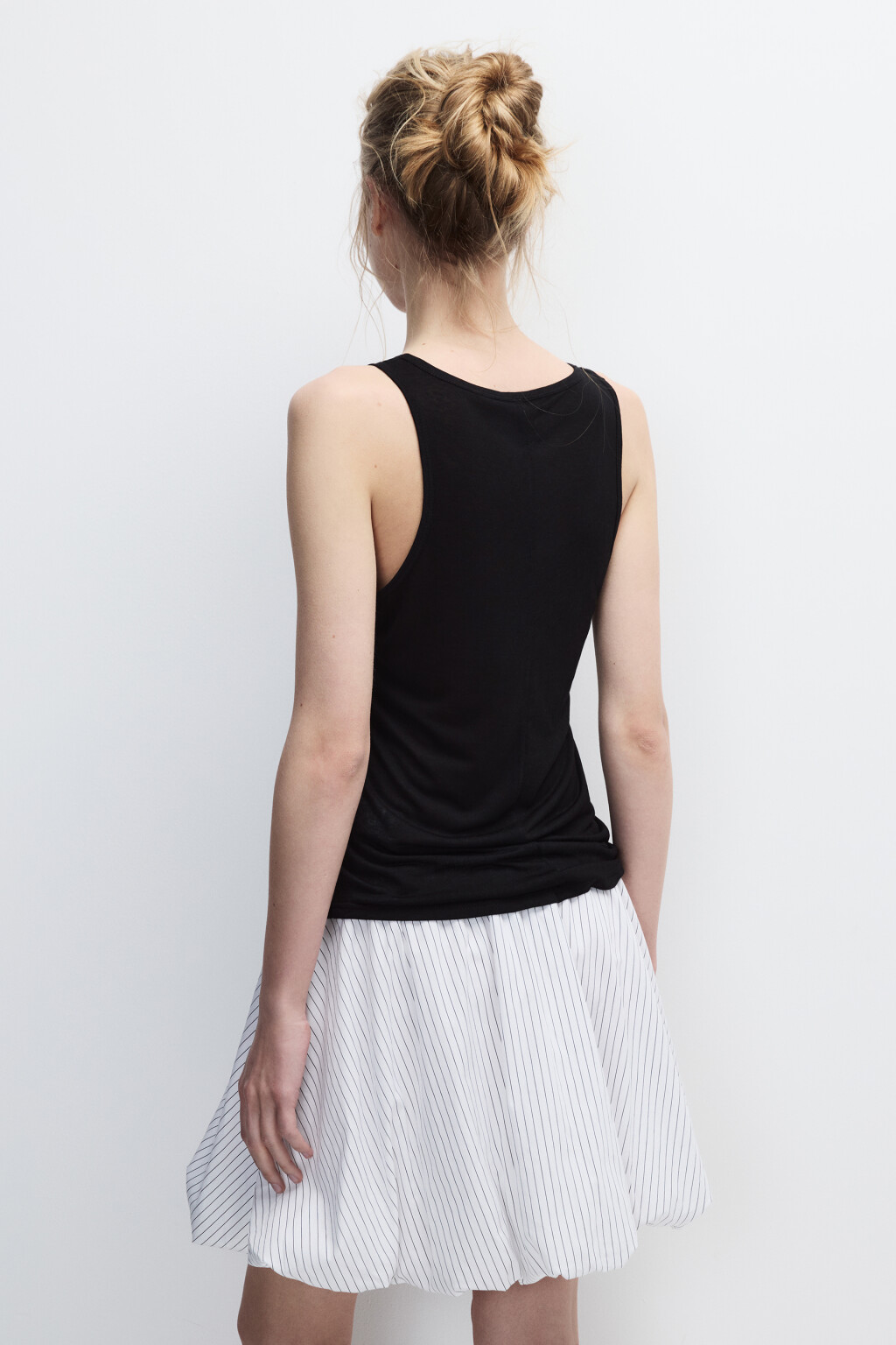 Майка свободная из вискозы - цвет черный - 3