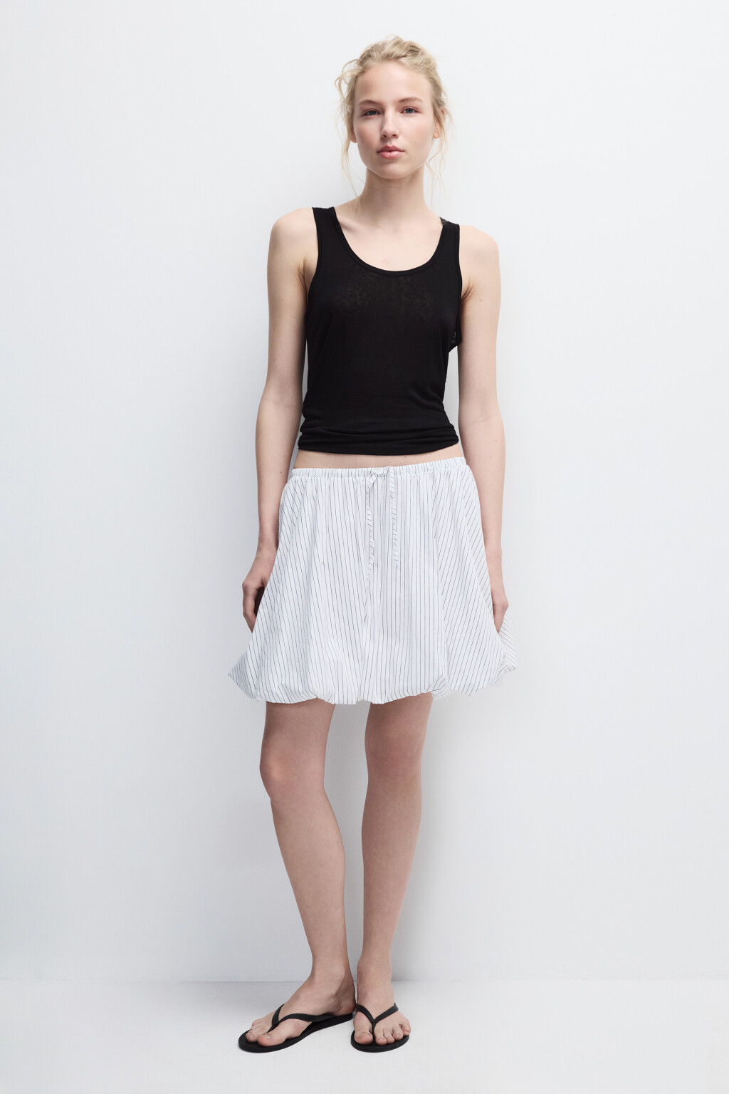 Майка свободная из вискозы - цвет черный - 4