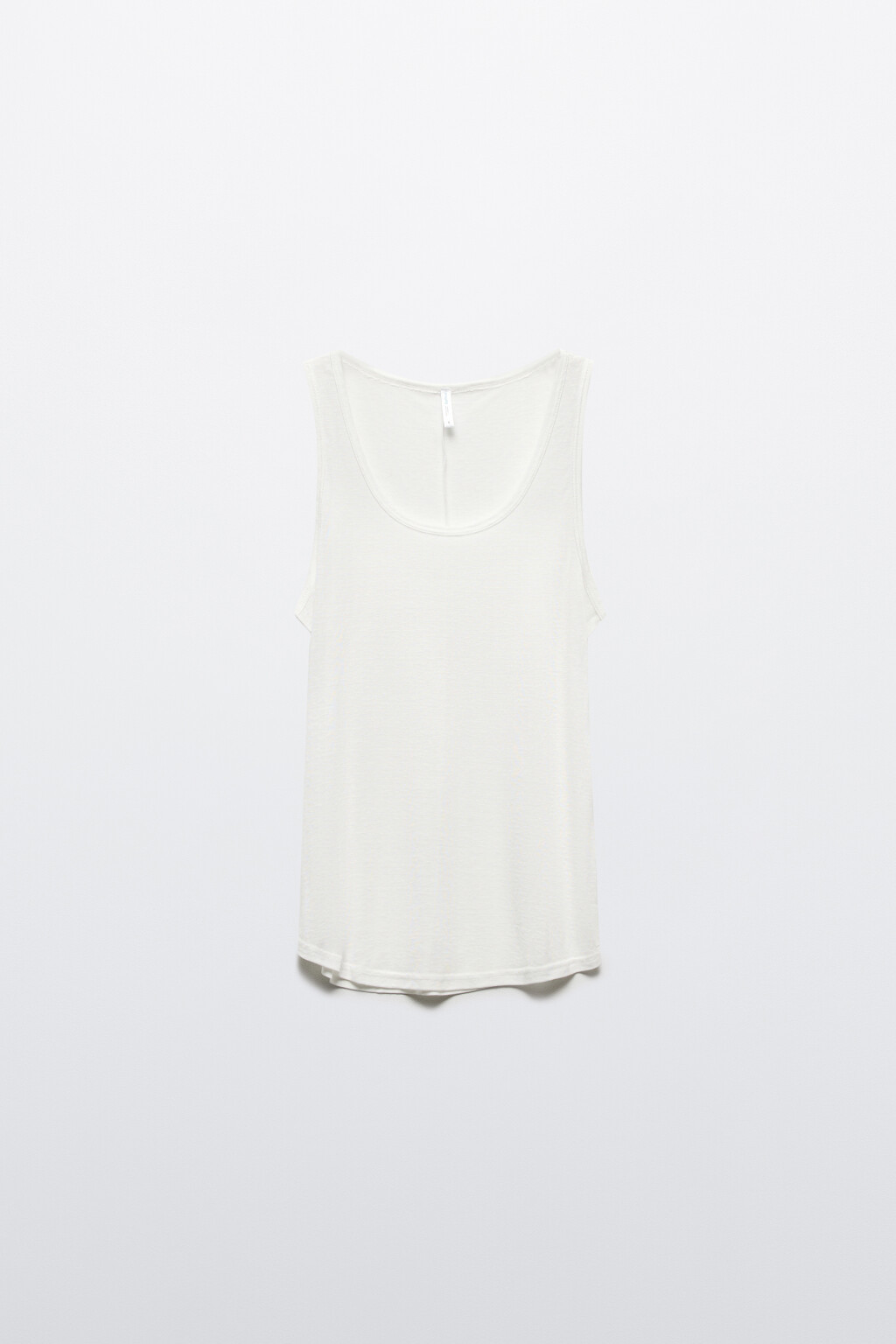 Майка свободная из вискозы - цвет молочный - 3