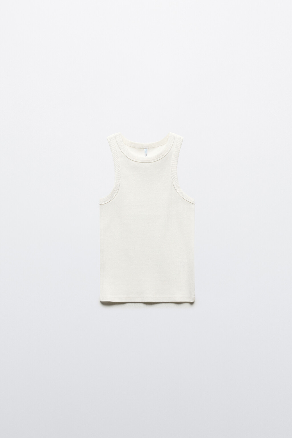 Майка в рубчик с вареным эффектом - цвет белый - 7