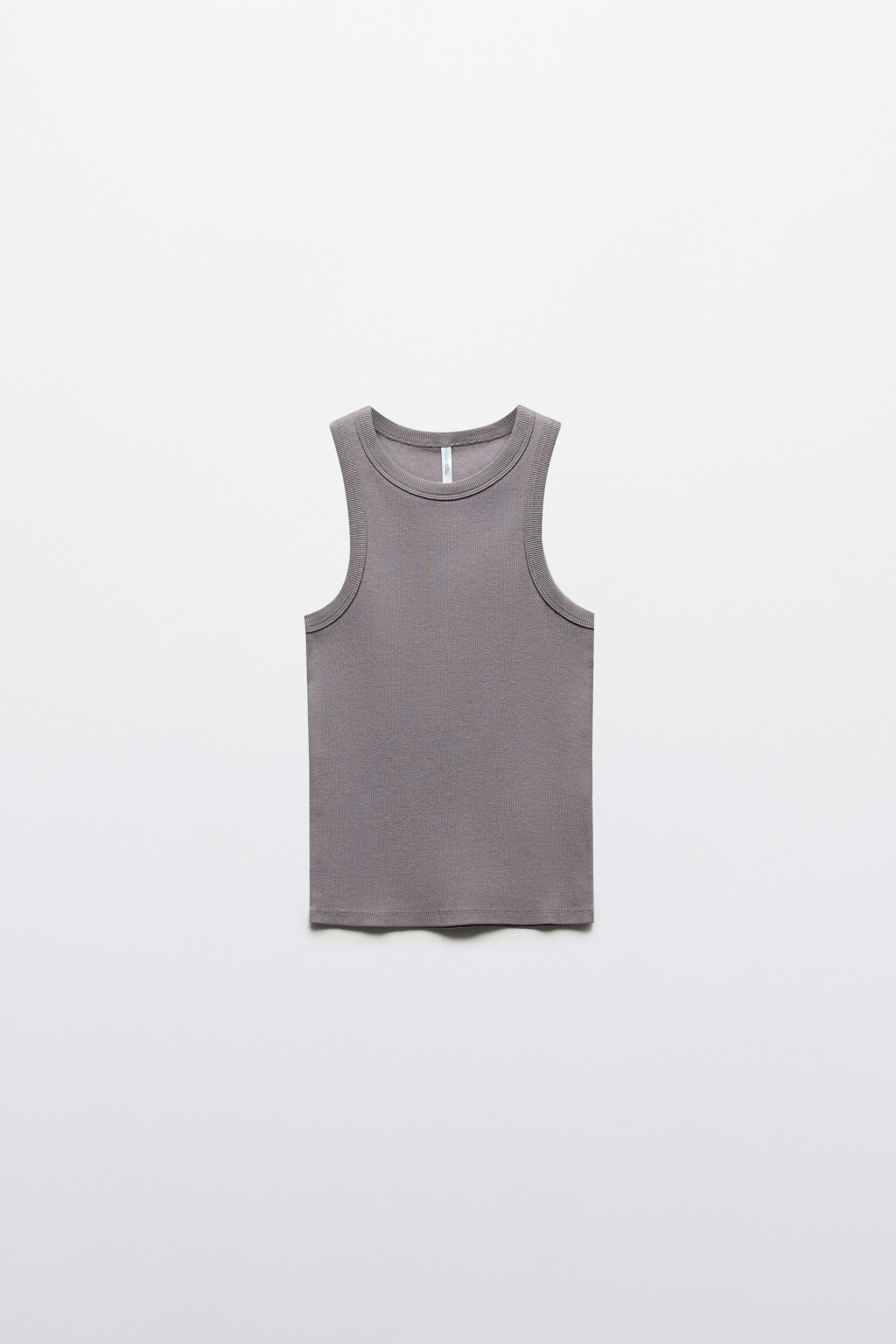 Майка в рубчик с вареным эффектом - цвет серый - 7