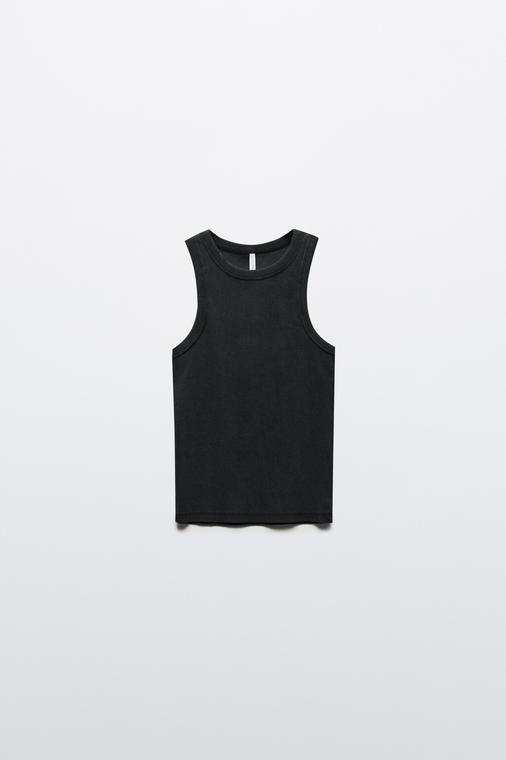 Майка в рубчик с вареным эффектом - цвет серый - 7