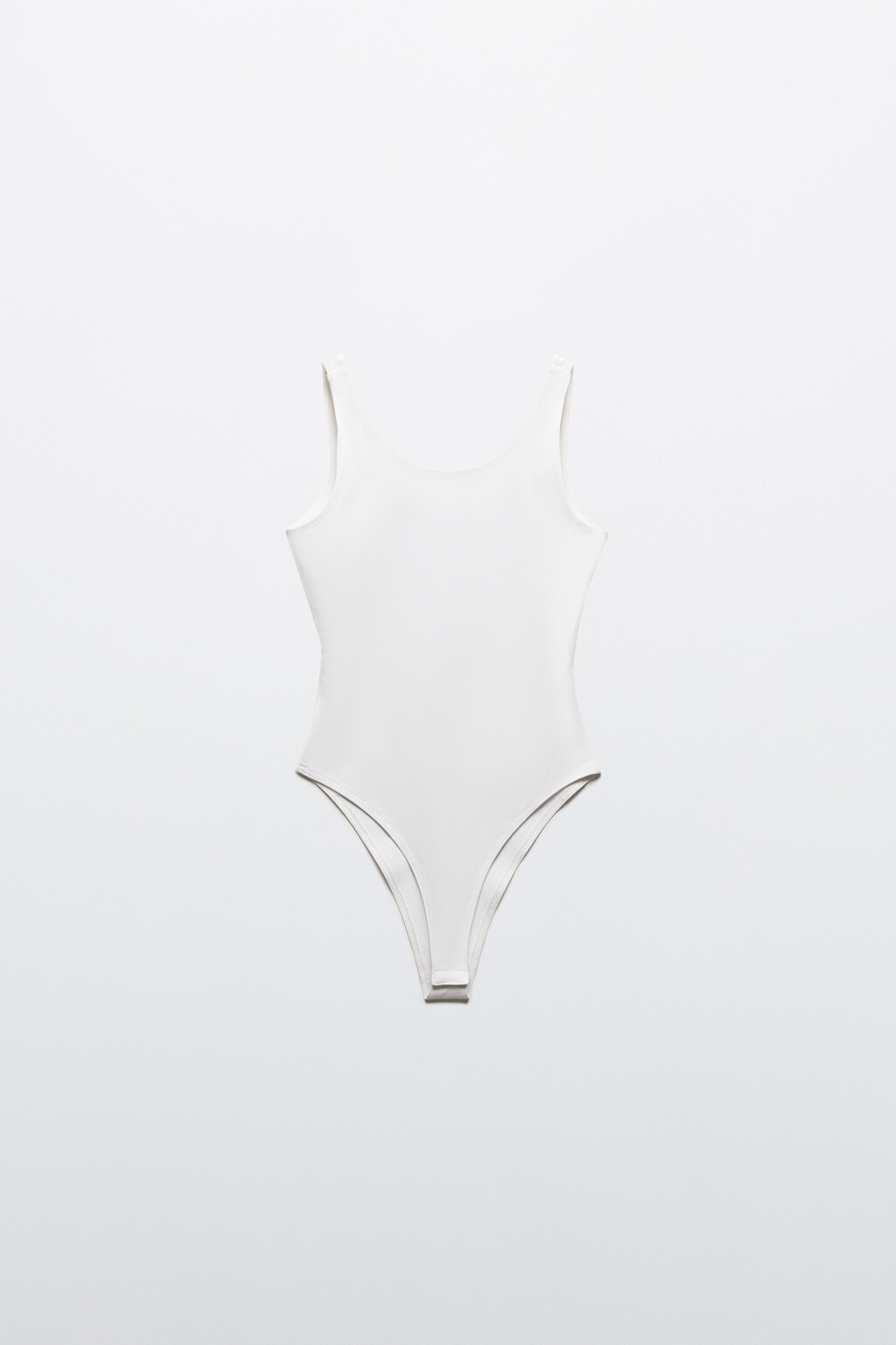 Боди-майка на широких бретелях - цвет белый - 8