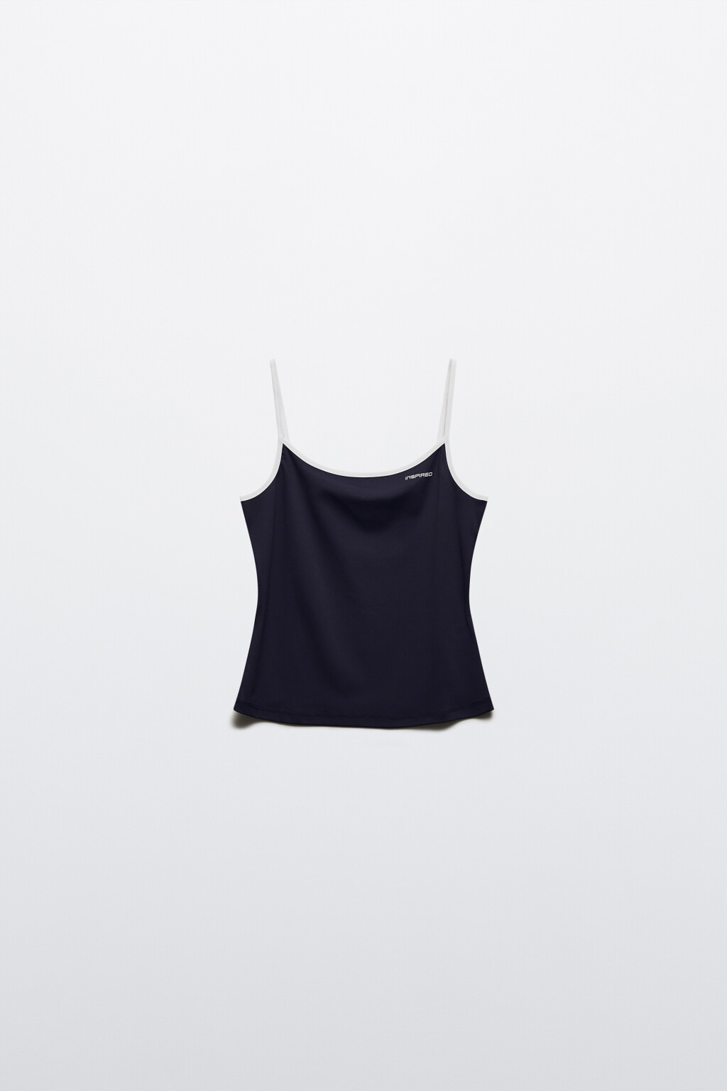 Майка на бретельках с надписью - цвет синий - 8