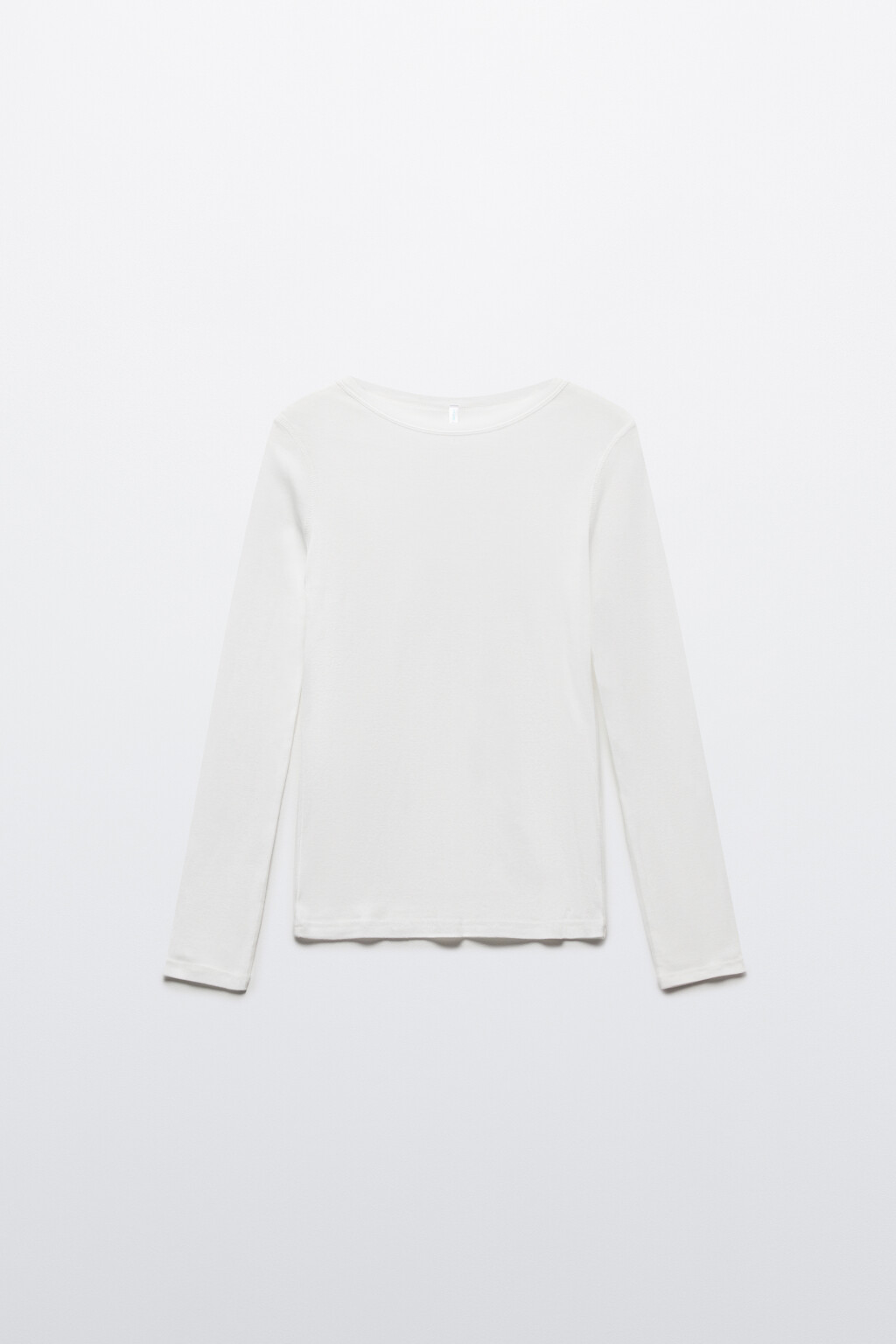 Лонгслив из тонкого хлопкового трикотажа - цвет белый - 7