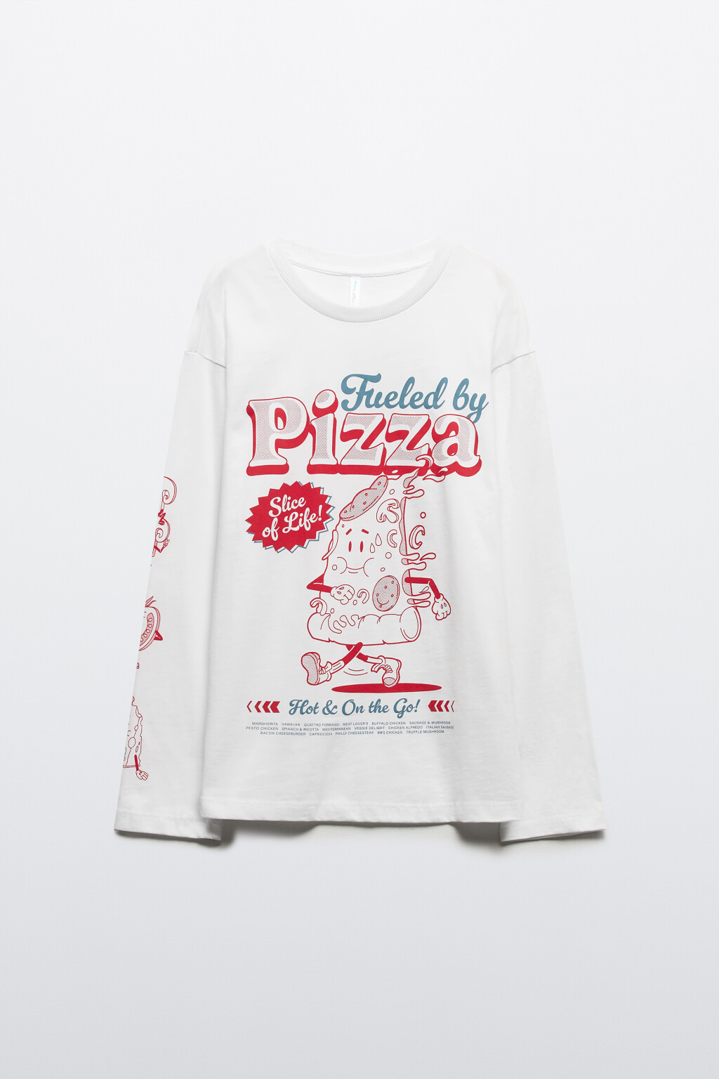 Лонгслив хлопковый с принтом - цвет белый - 8