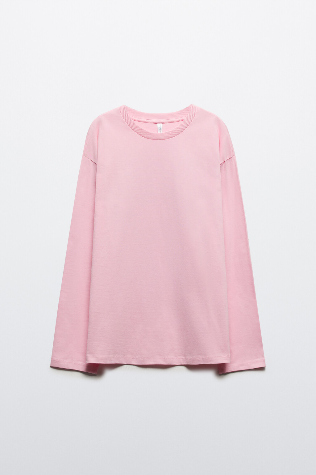 Лонгслив хлопковый с принтом - цвет розовый - 8
