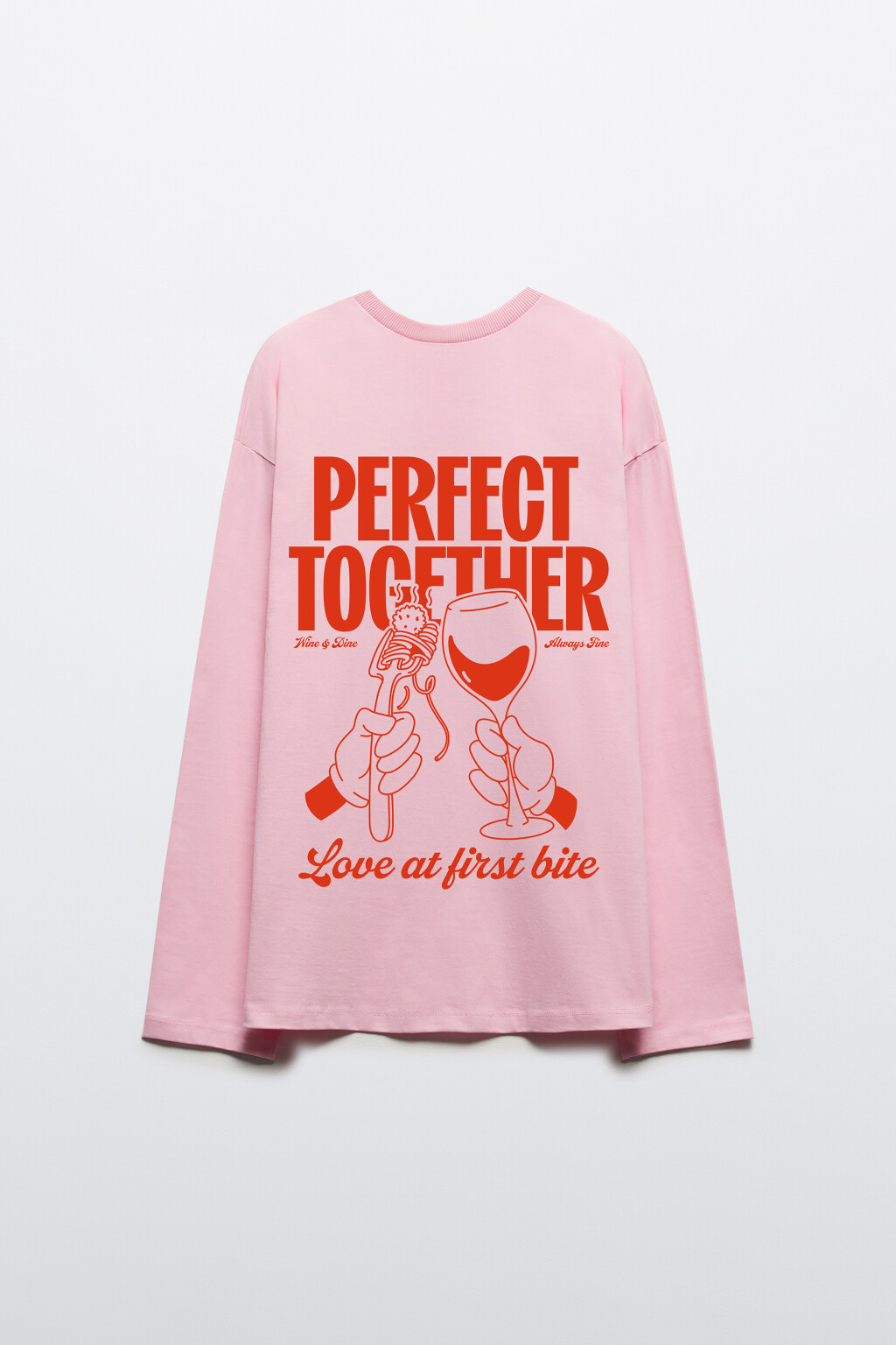 Лонгслив хлопковый с принтом - цвет розовый - 7