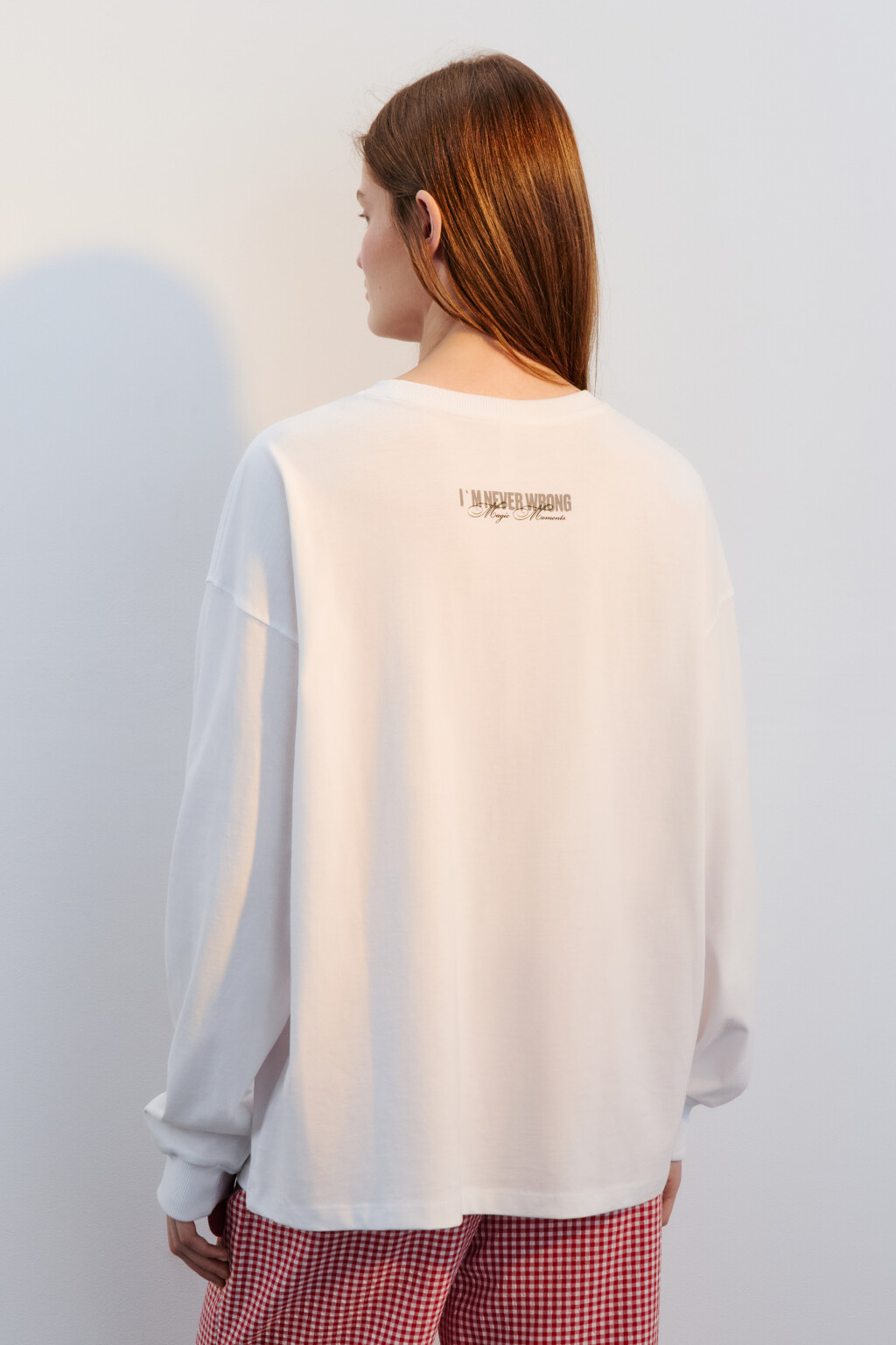 Лонгслив хлопковый с принтом - цвет бежевый - 3