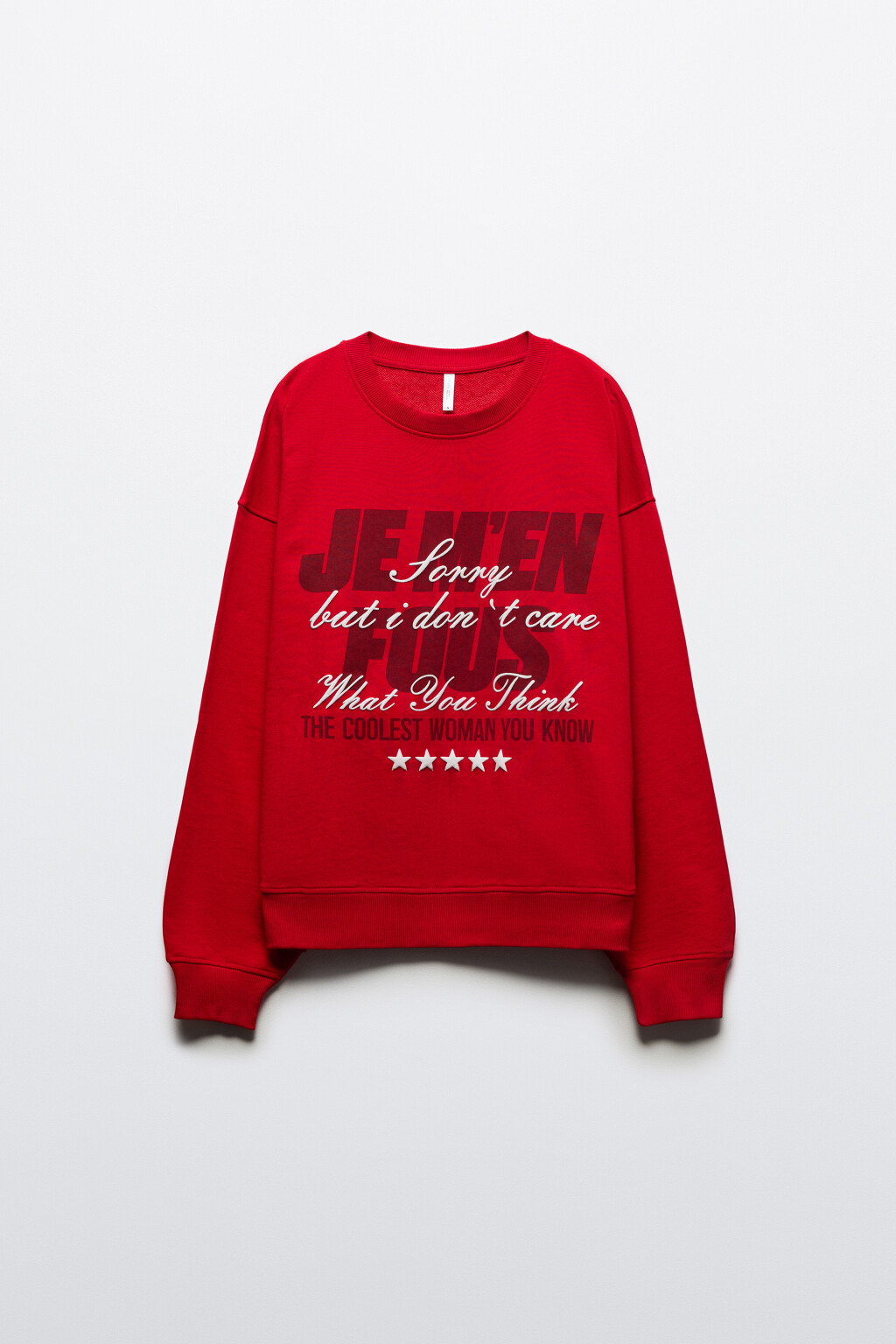 Свитшот из футера с принтом - цвет красный - 7
